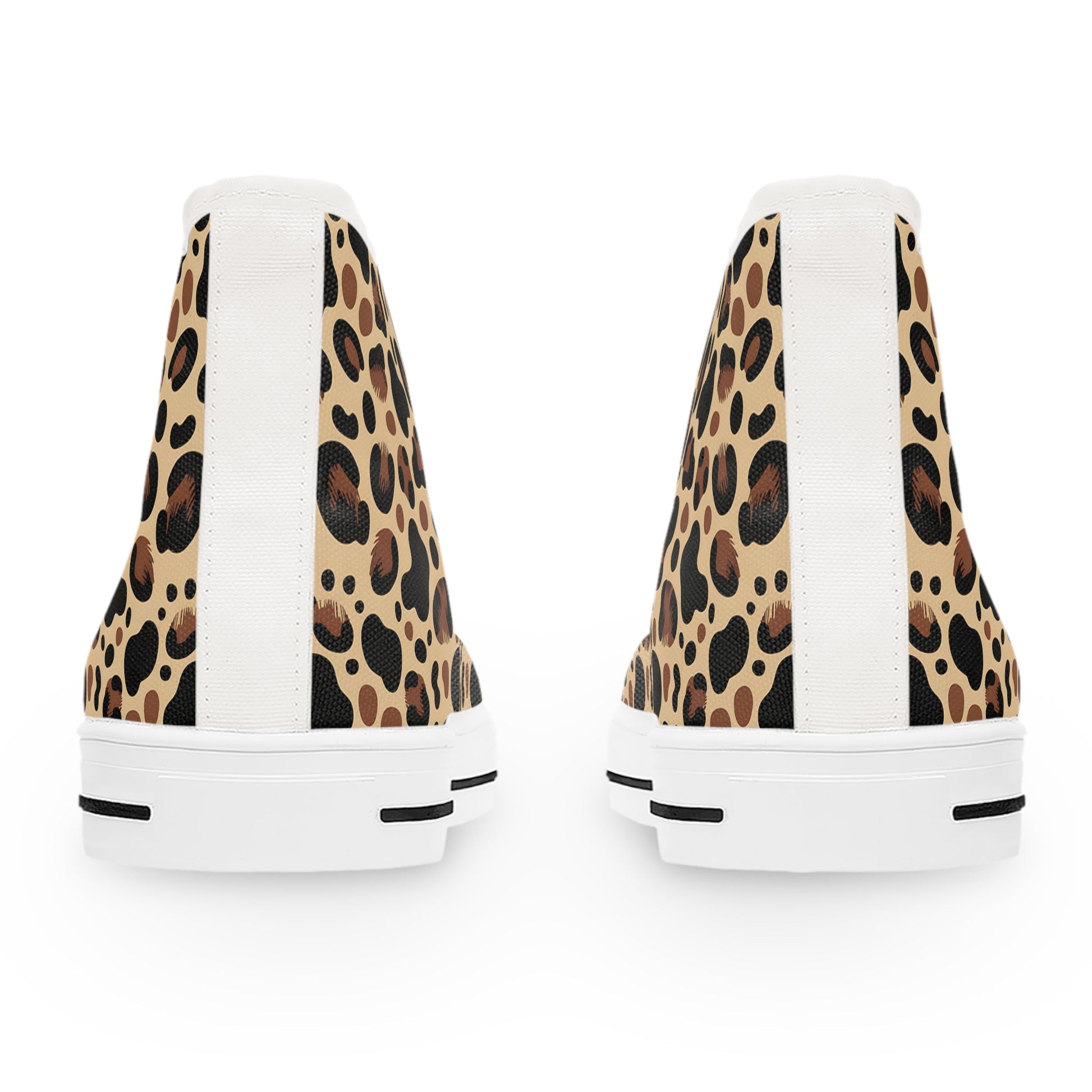 Leopard Print Canvas High Top Sneakers, Artsulli - Art is Long, Life is Short, Shoes, , , , , , , 