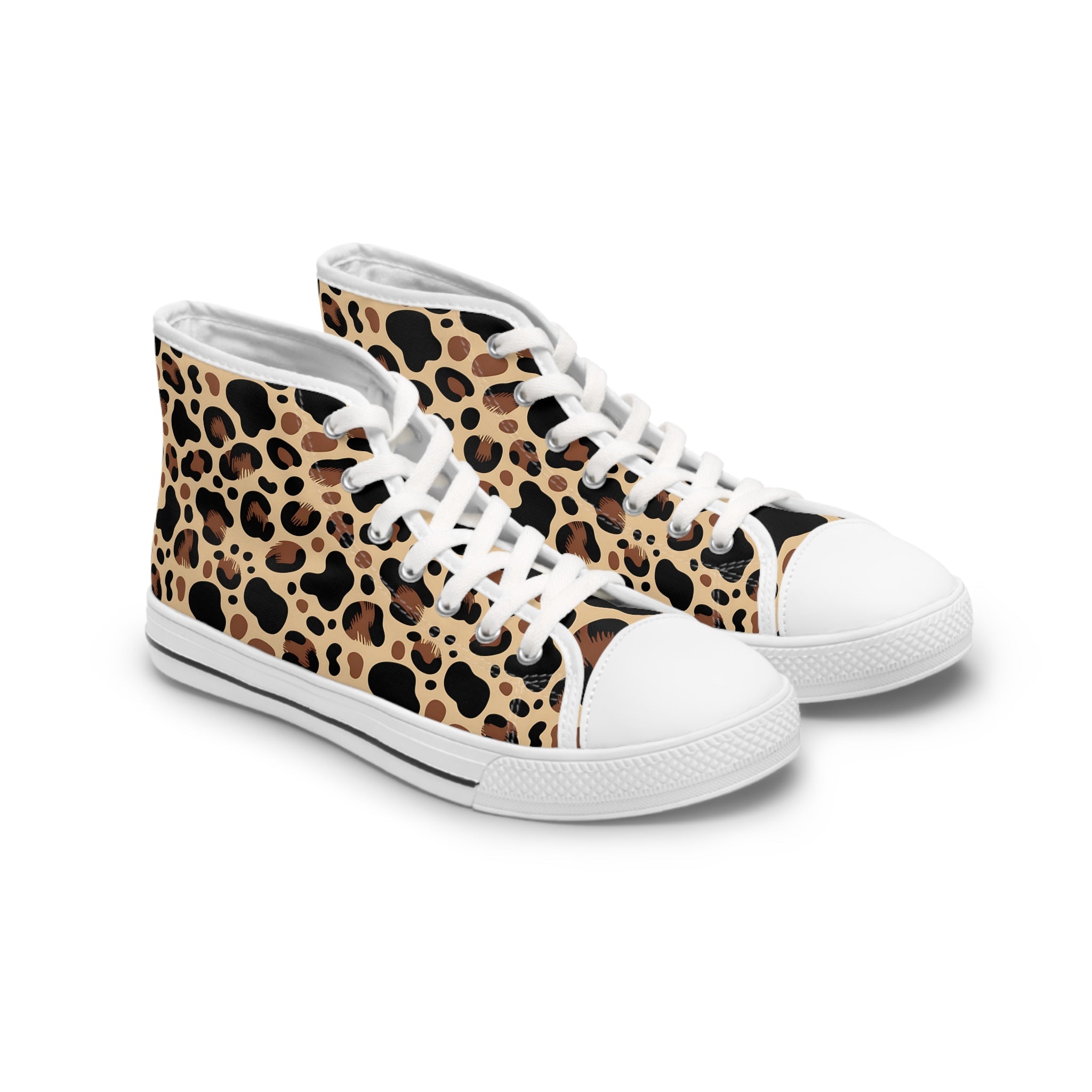 Printify Leopard Print Canvas High Top Sneakers 2025