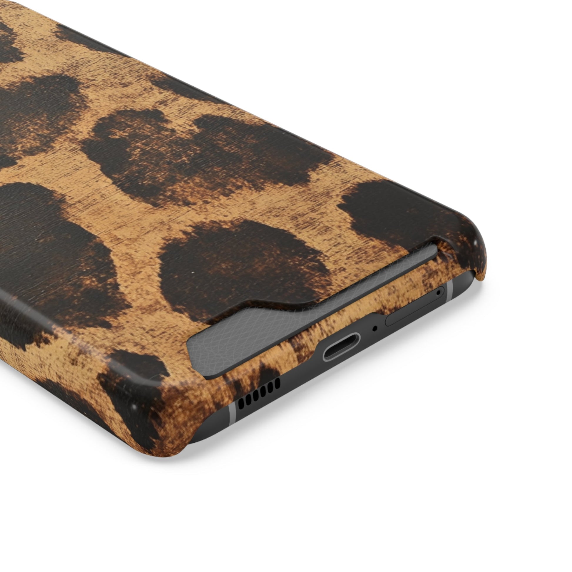Leopard Print Cardholder Phone Case, Artsulli - Art is Long, Life is Short, Phone Case, , , , , , , 
