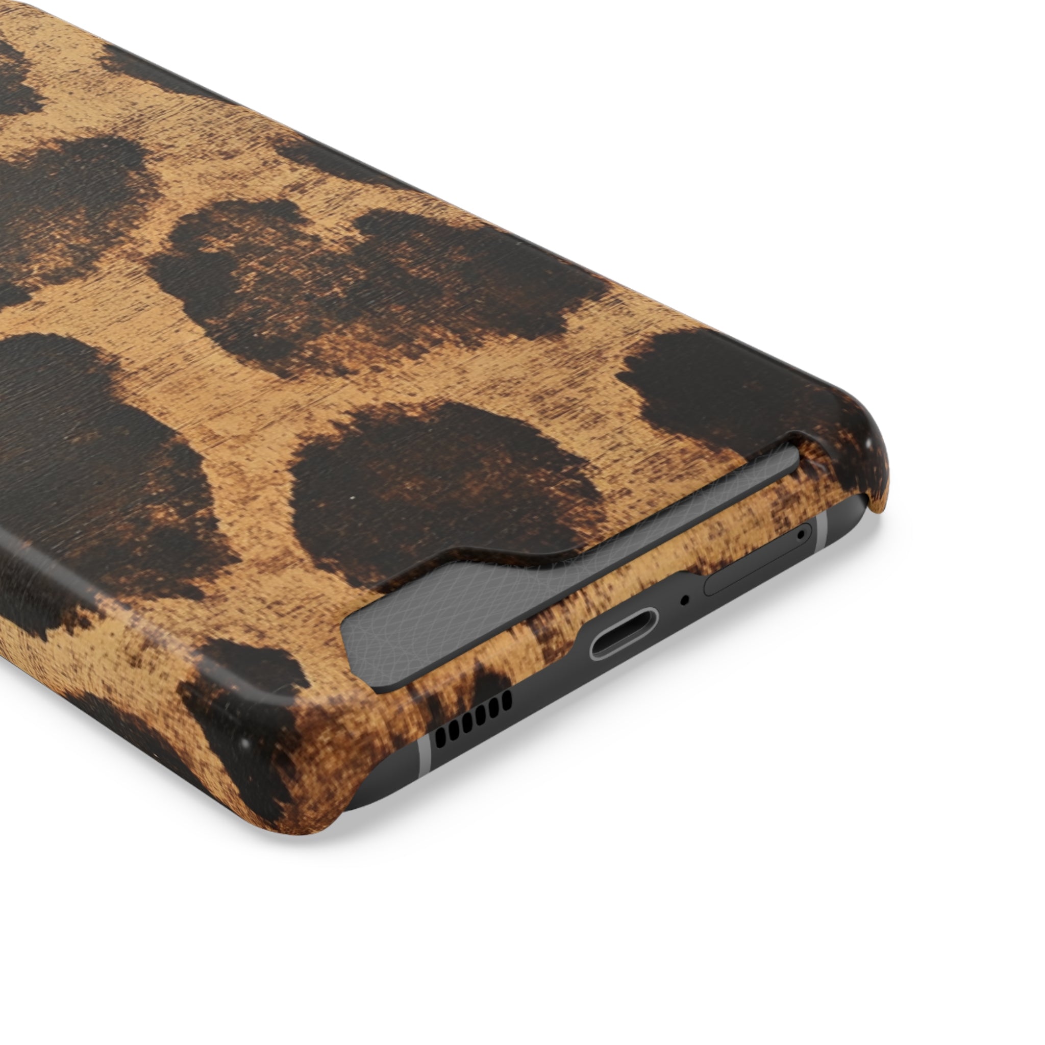 Leopard Print Cardholder Phone Case, Artsulli - Art is Long, Life is Short, Phone Case, , , , , , , 