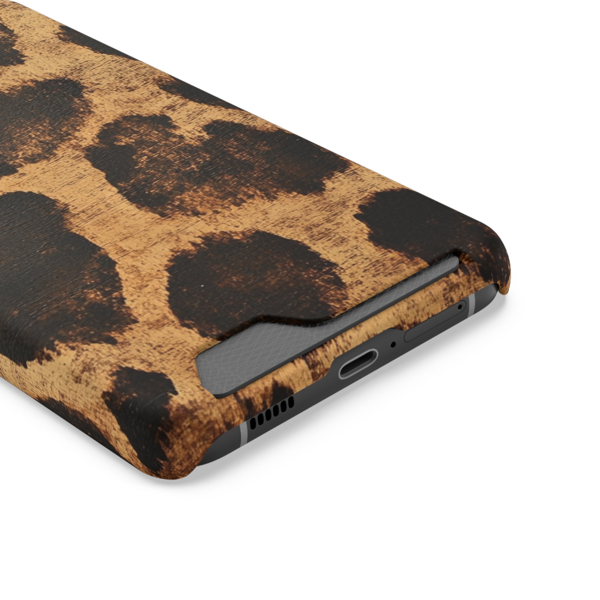 Leopard Print Cardholder Phone Case, Artsulli - Art is Long, Life is Short, Phone Case, , , , , , , 