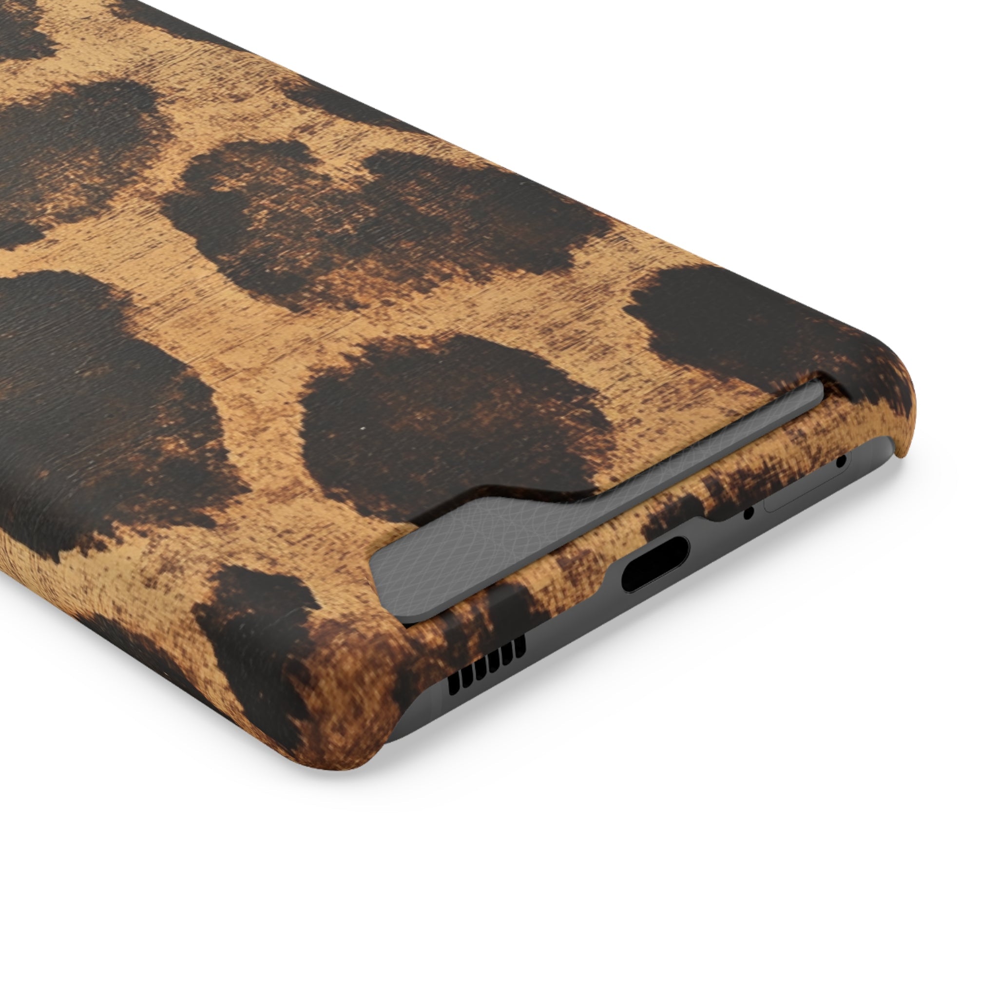 Leopard Print Cardholder Phone Case, Artsulli - Art is Long, Life is Short, Phone Case, , , , , , , 