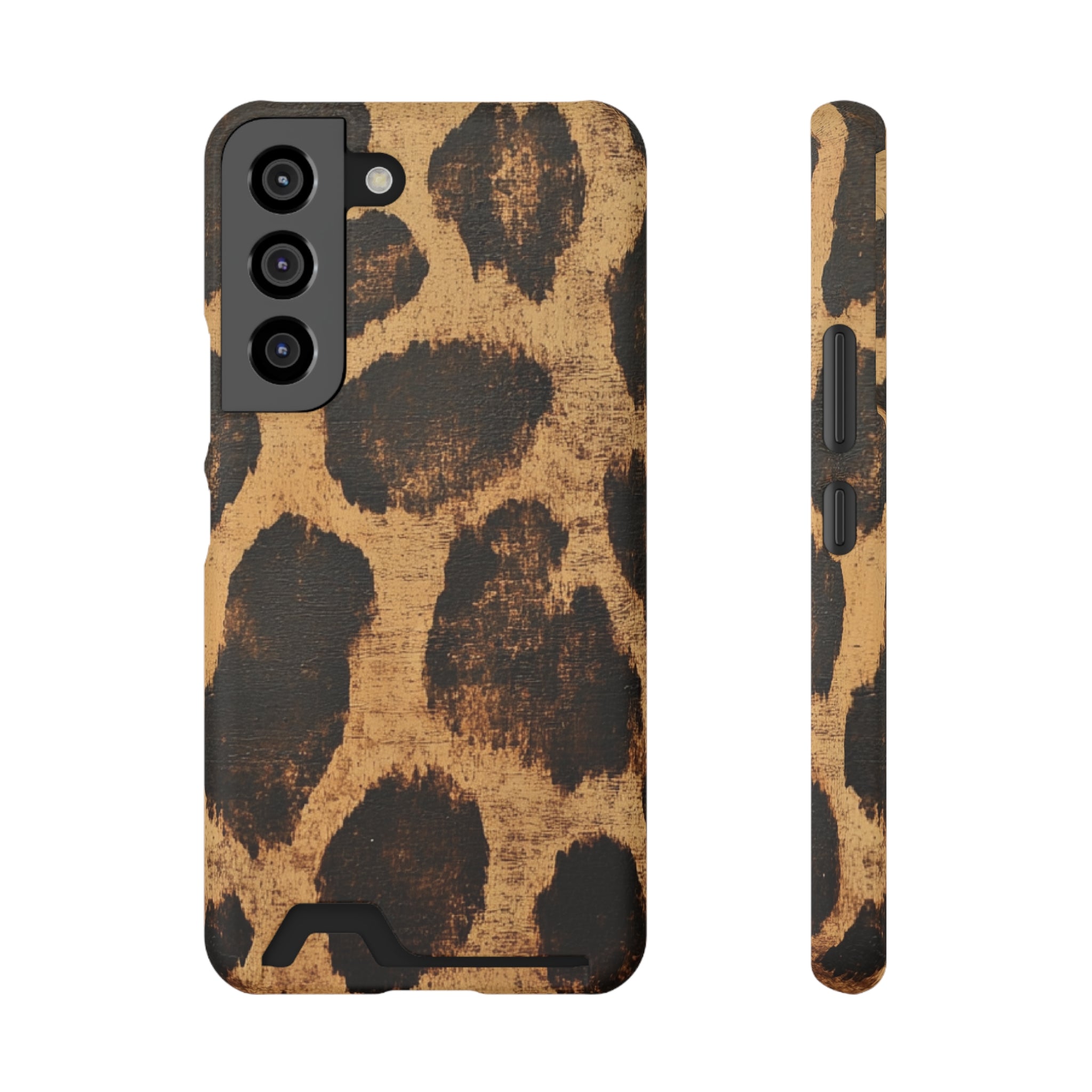 Leopard Print Cardholder Phone Case, Artsulli - Art is Long, Life is Short, Phone Case, Size, Samsung Galaxy S22, Surface, Matte, Shape, With gift packaging, 18701260258678483661