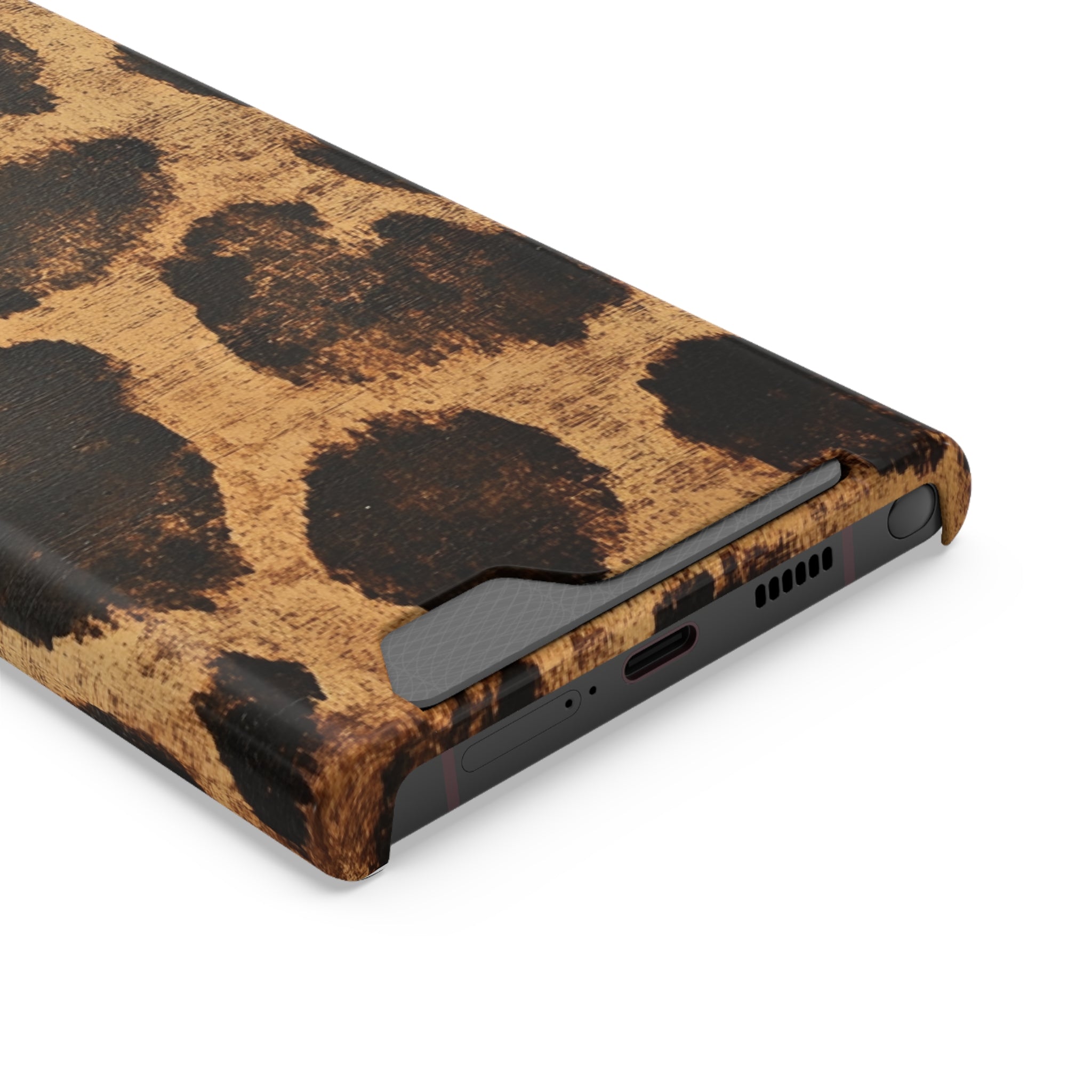 Leopard Print Cardholder Phone Case, Artsulli - Art is Long, Life is Short, Phone Case, , , , , , , 