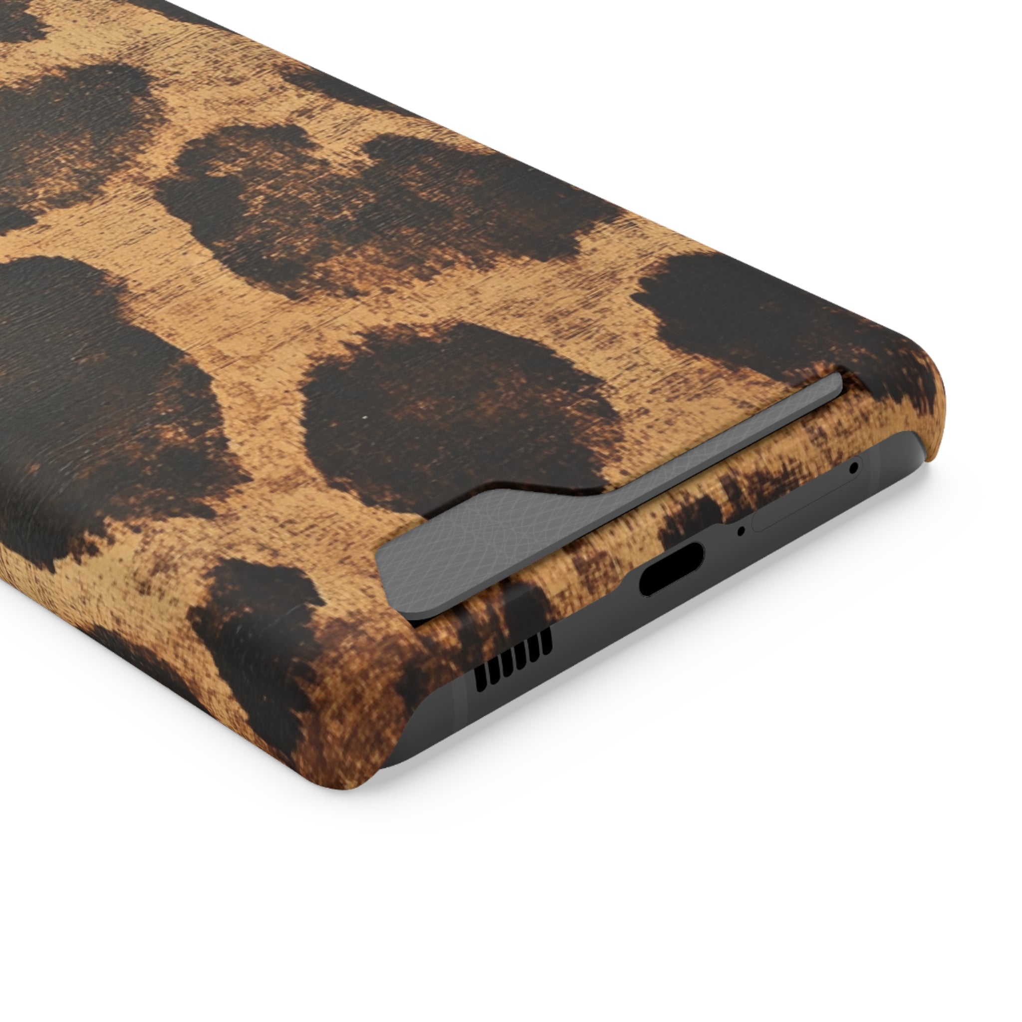 Leopard Print Cardholder Phone Case, Artsulli - Art is Long, Life is Short, Phone Case, , , , , , , 