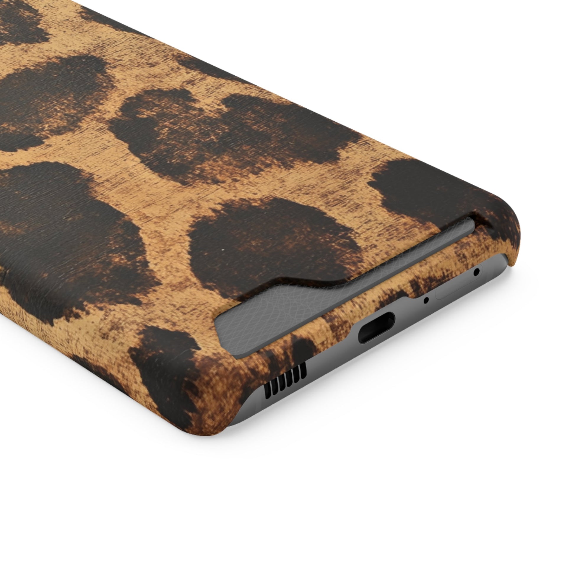 Leopard Print Cardholder Phone Case, Artsulli - Art is Long, Life is Short, Phone Case, , , , , , , 