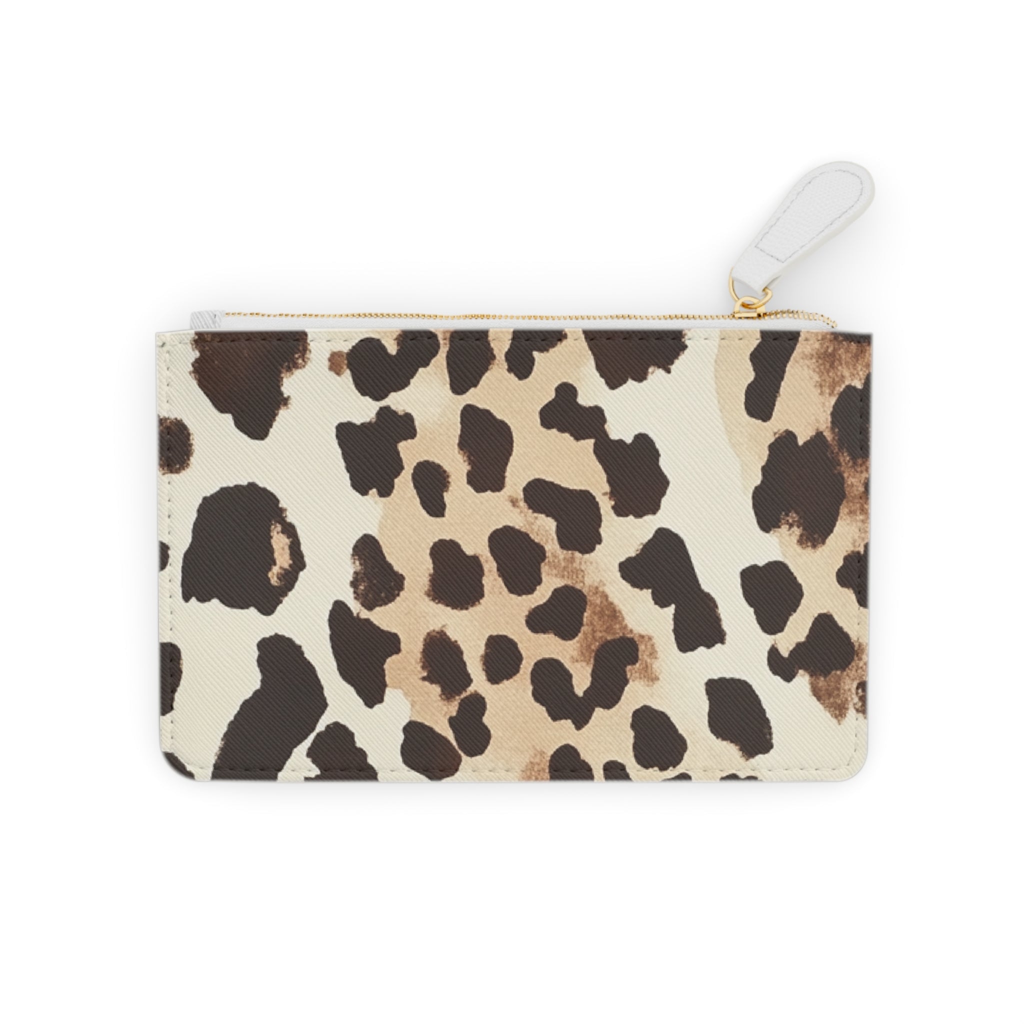 Leopard Print Clutch Bag, Artsulli - Art is Long, Life is Short, Bags, Size, 6.3” x 4”, Color, White, , , 59018991506833262535