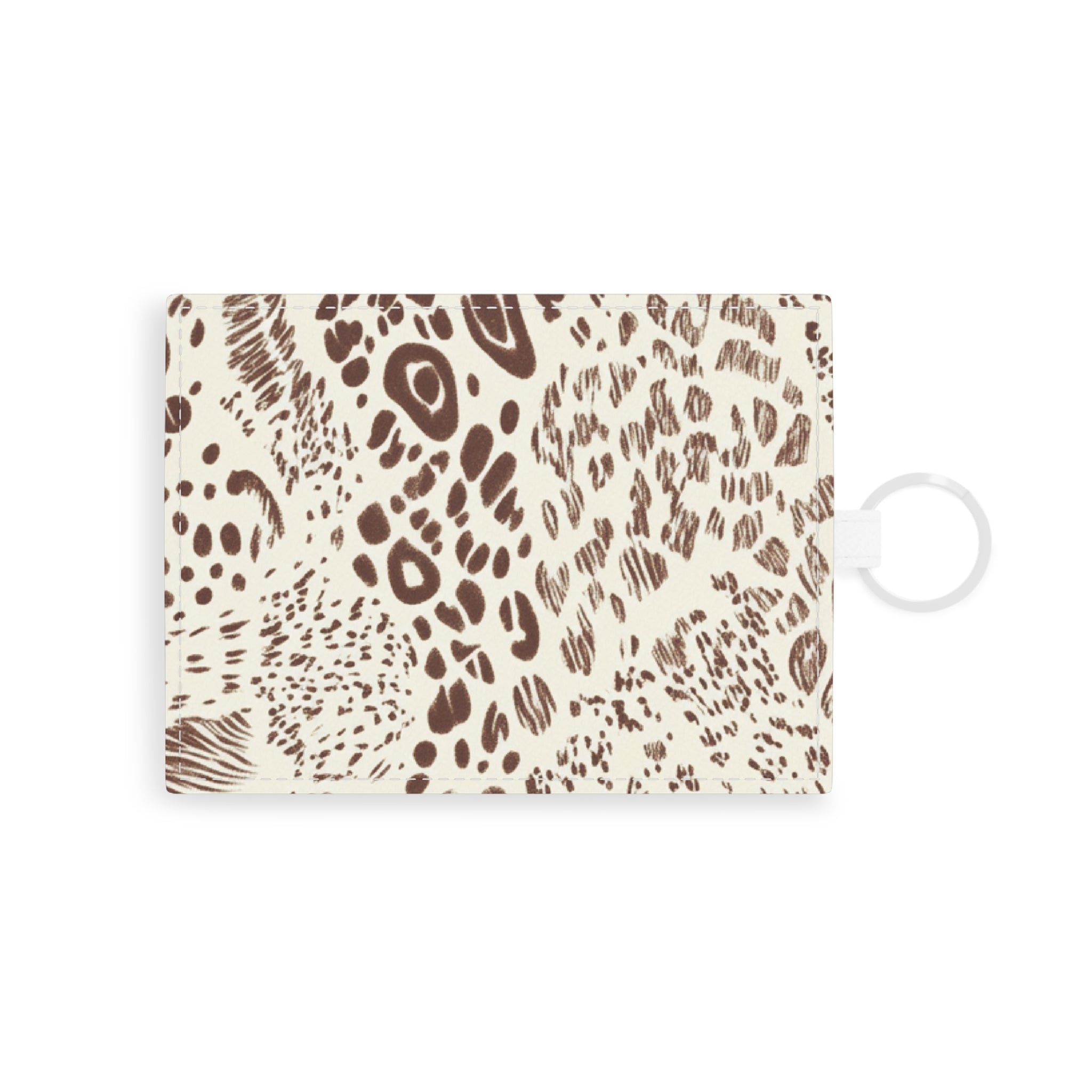Leopard Print Faux Leather Card Holder, Artsulli - Art is Long, Life is Short, Accessories, Size, One size, Color, White, , , 19721339418346139036