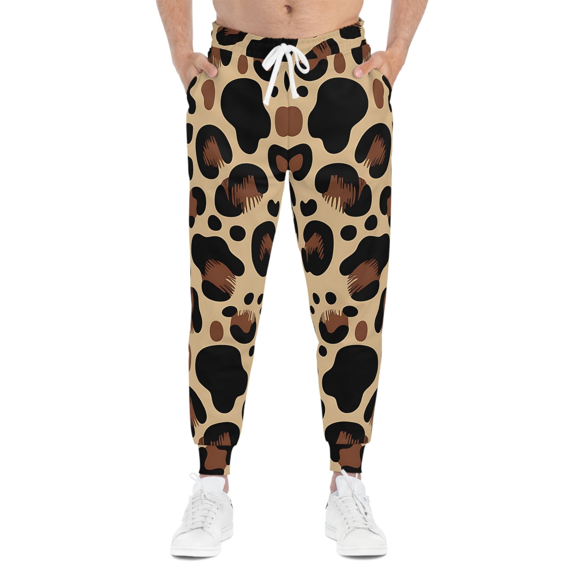 Leopard Print Fleece Joggers, Artsulli - Art is Long, Life is Short, All Over Prints, , , , , , , 