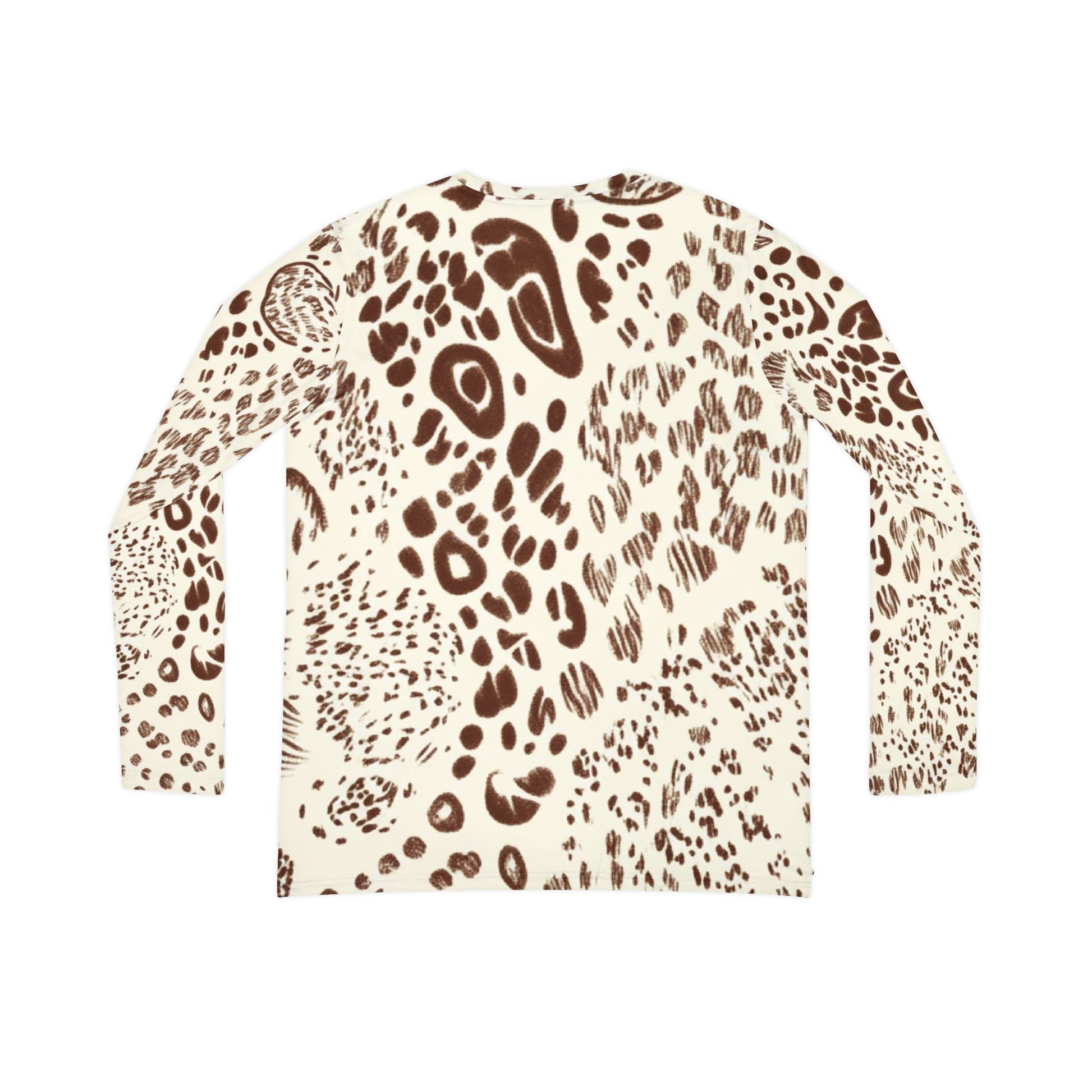 Leopard Print Long Sleeve V-Neck Shirt, Artsulli - Art is Long, Life is Short, All Over Prints, , , , , , , 