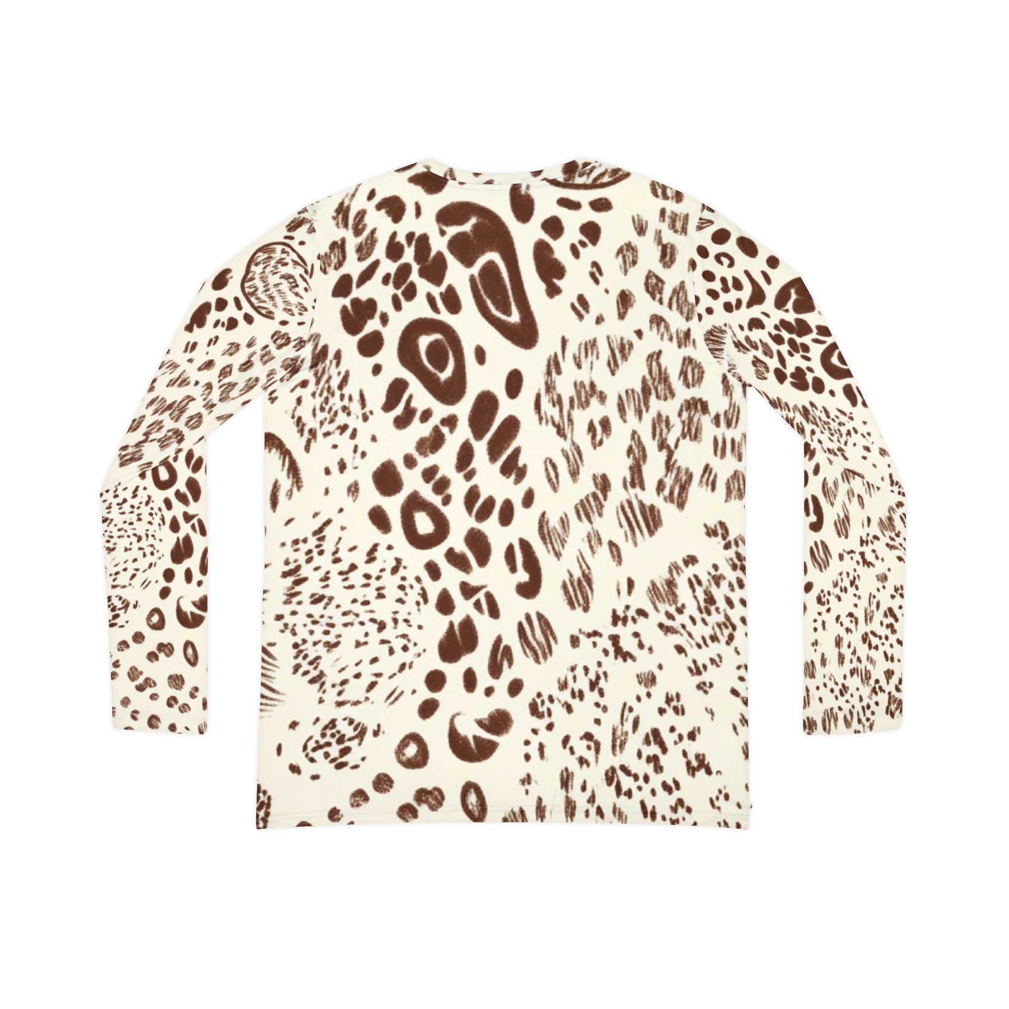 Leopard Print Long Sleeve V-Neck Shirt, Artsulli - Art is Long, Life is Short, All Over Prints, , , , , , , 