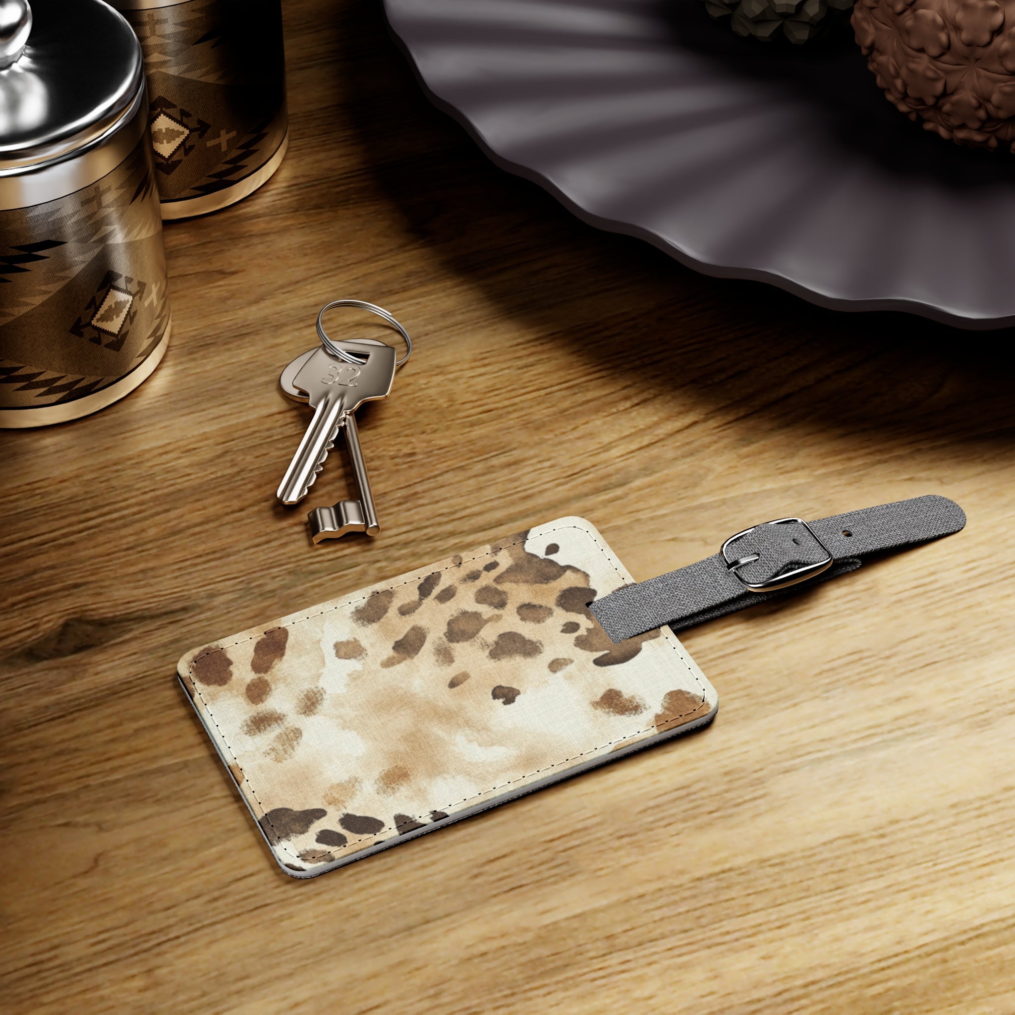 Leopard Print Luggage Tag, Artsulli - Art is Long, Life is Short, Accessories, , , , , , , 