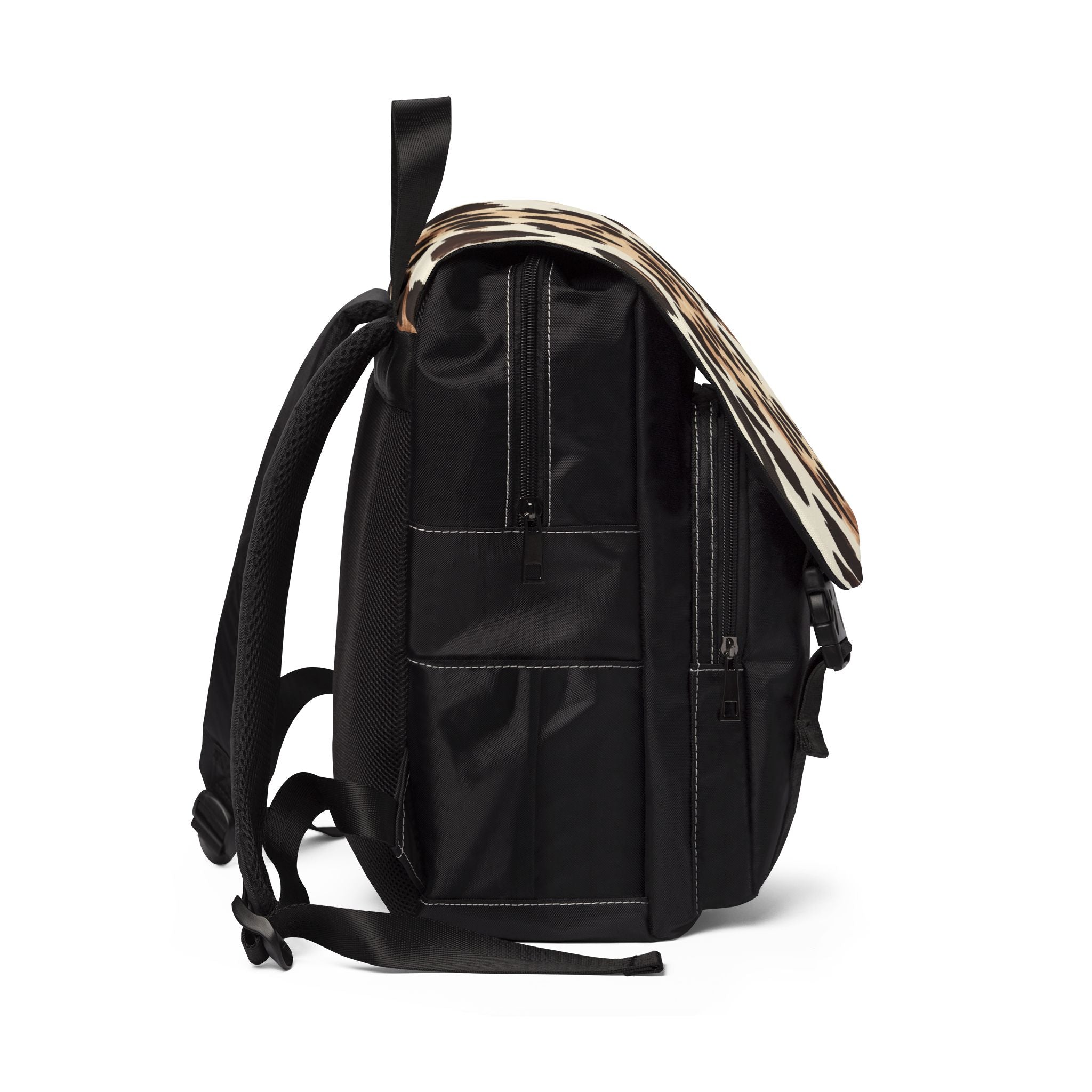 Leopard Print Oxford Backpack, Artsulli - Art is Long, Life is Short, Bags, , , , , , , 