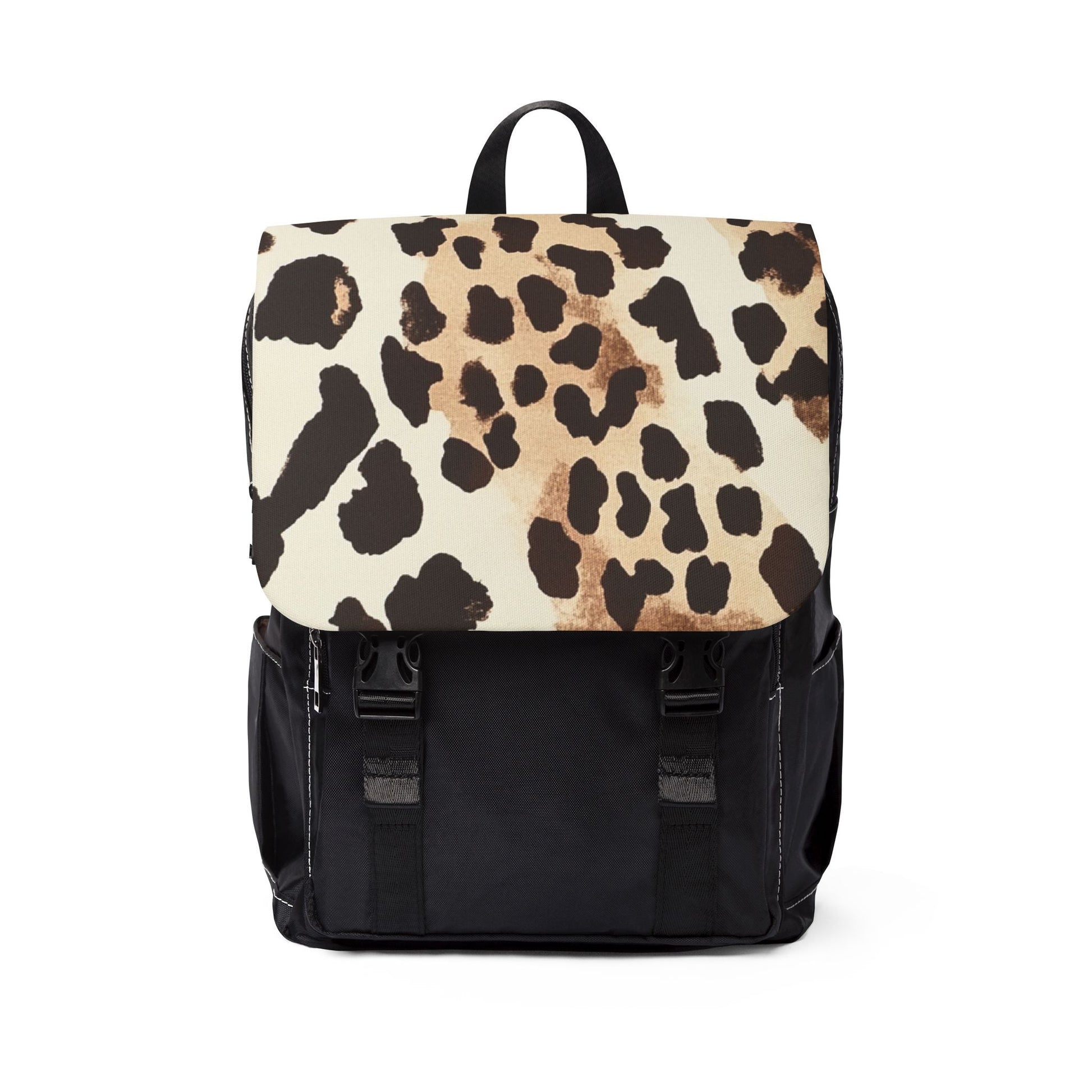 Leopard Print Oxford Backpack, Artsulli - Art is Long, Life is Short, Bags, Size, One size, , , , , 33793606459171852168