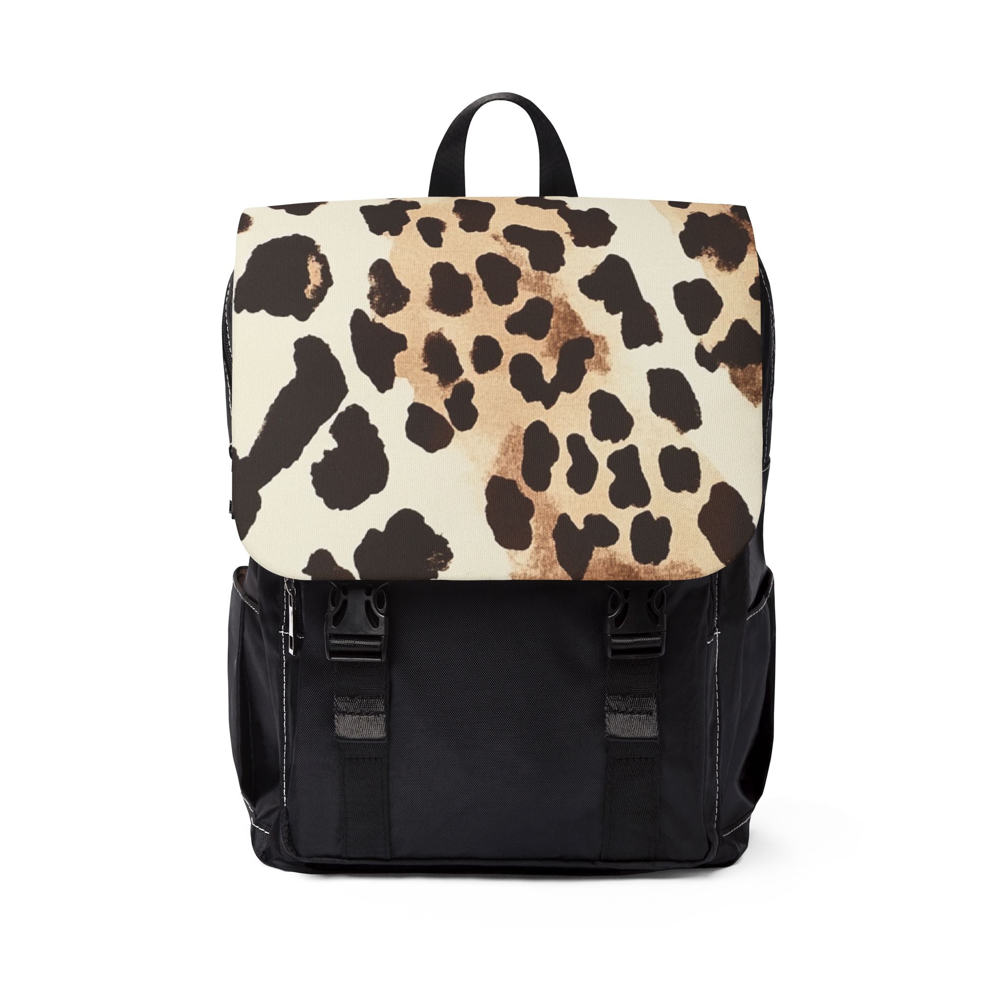Leopard Print Oxford Backpack, Artsulli - Art is Long, Life is Short, Bags, Size, One size, , , , , 33793606459171852168