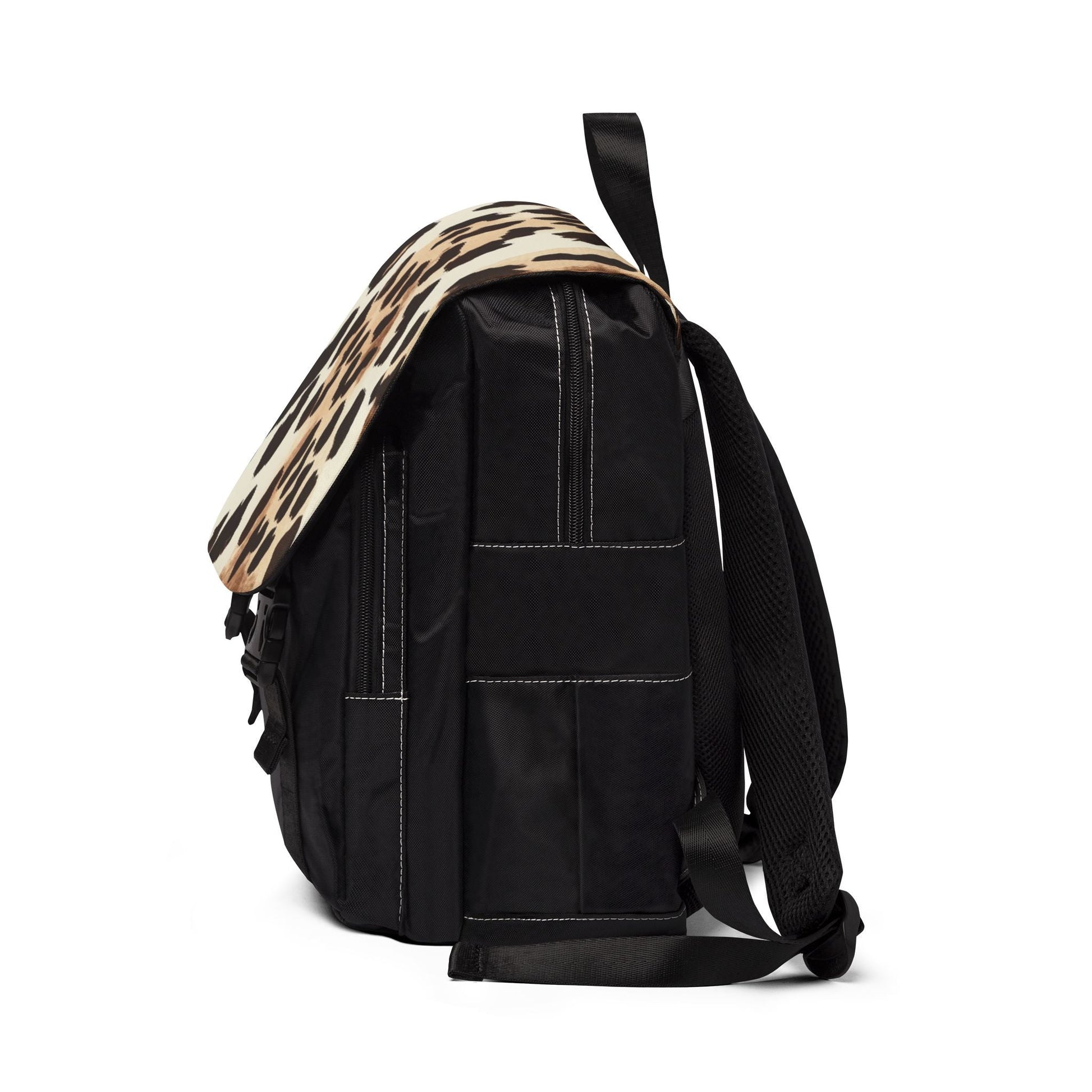 Leopard Print Oxford Backpack, Artsulli - Art is Long, Life is Short, Bags, , , , , , , 