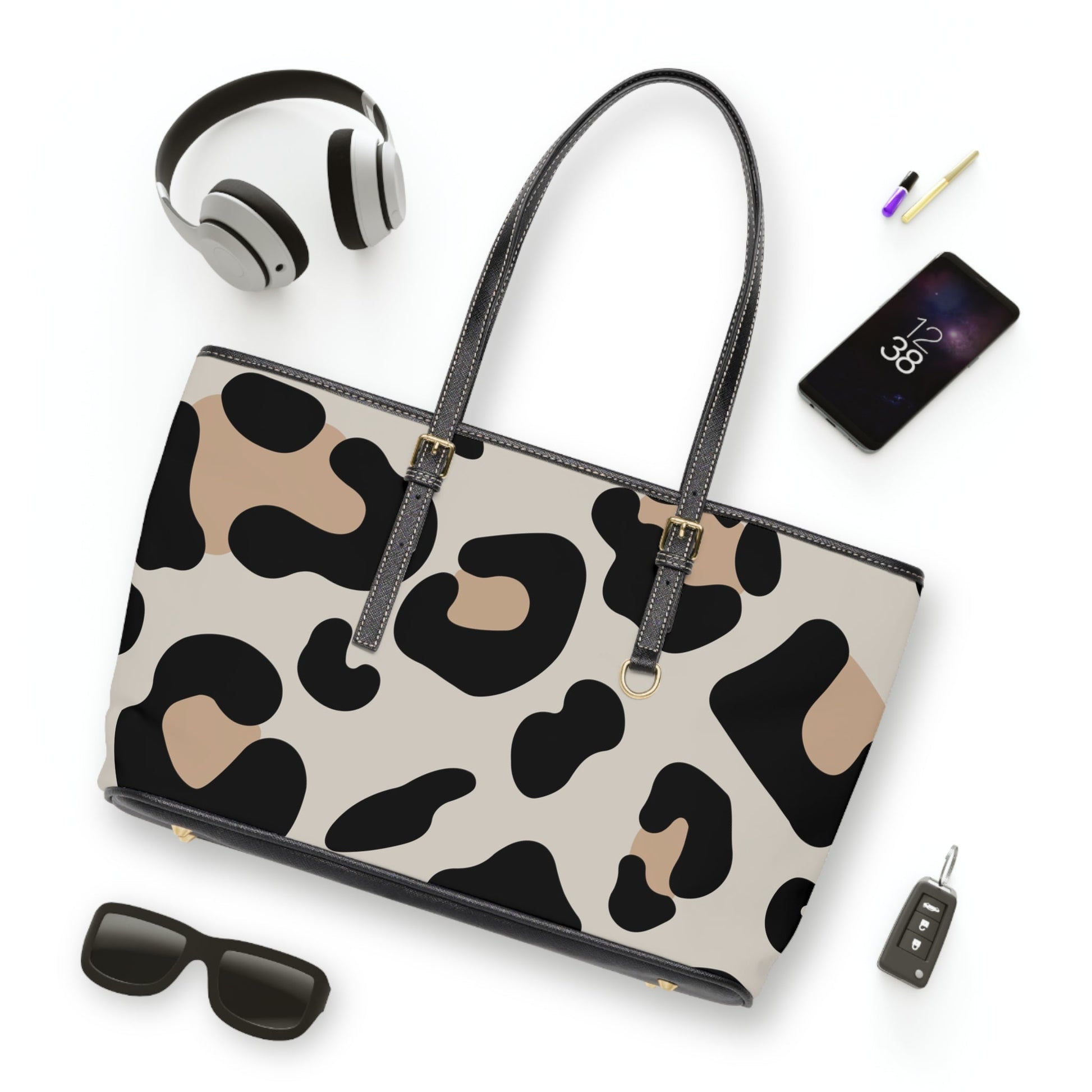 Leopard Print PU Leather Shoulder Bag, Artsulli - Art is Long, Life is Short, Bags, , , , , , , 