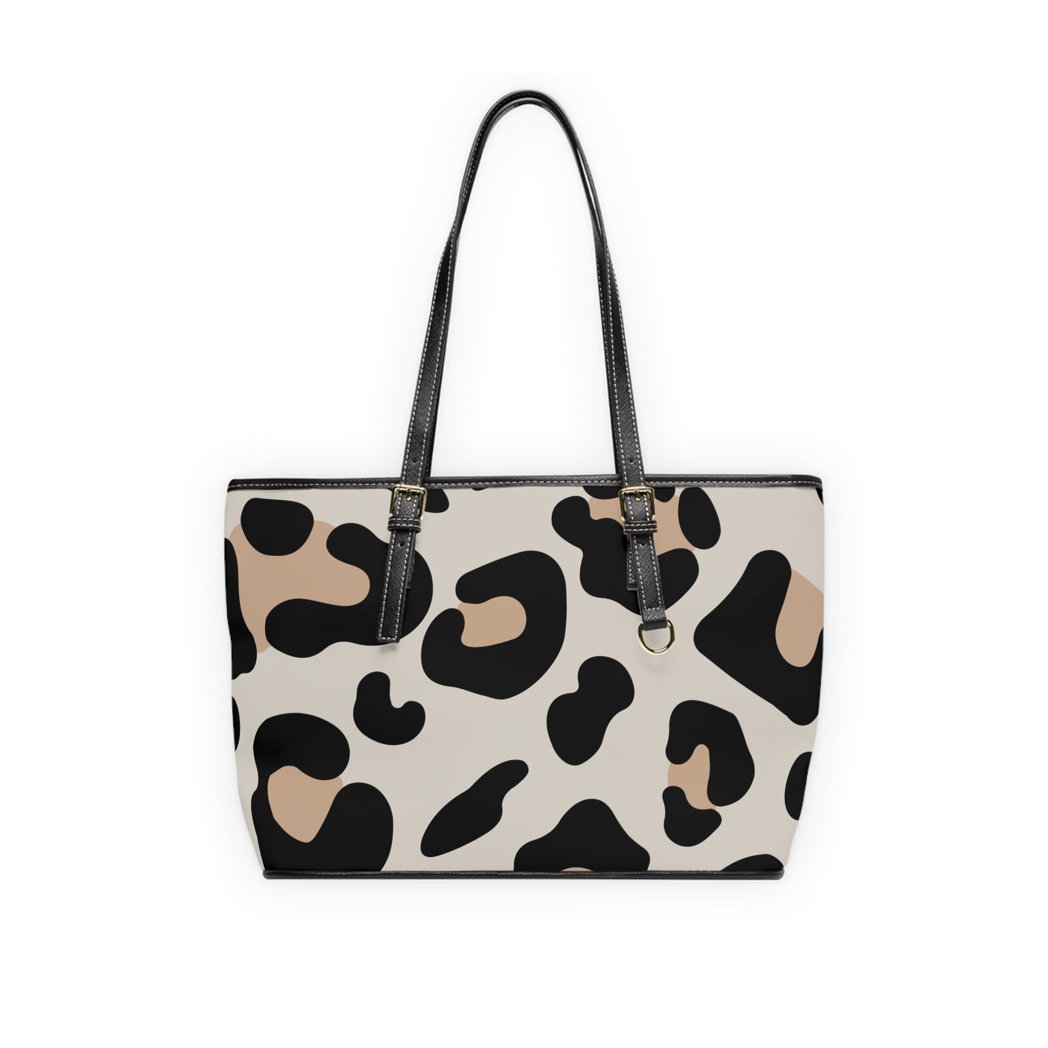 Leopard Print PU Leather Shoulder Bag, Artsulli - Art is Long, Life is Short, Bags, Size, 16" x 10", Color, Black, , , 29843079499511143190