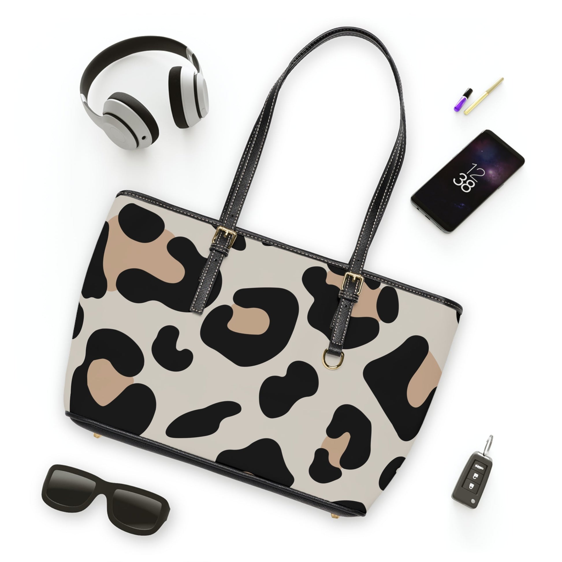 Leopard Print PU Leather Shoulder Bag, Artsulli - Art is Long, Life is Short, Bags, , , , , , , 