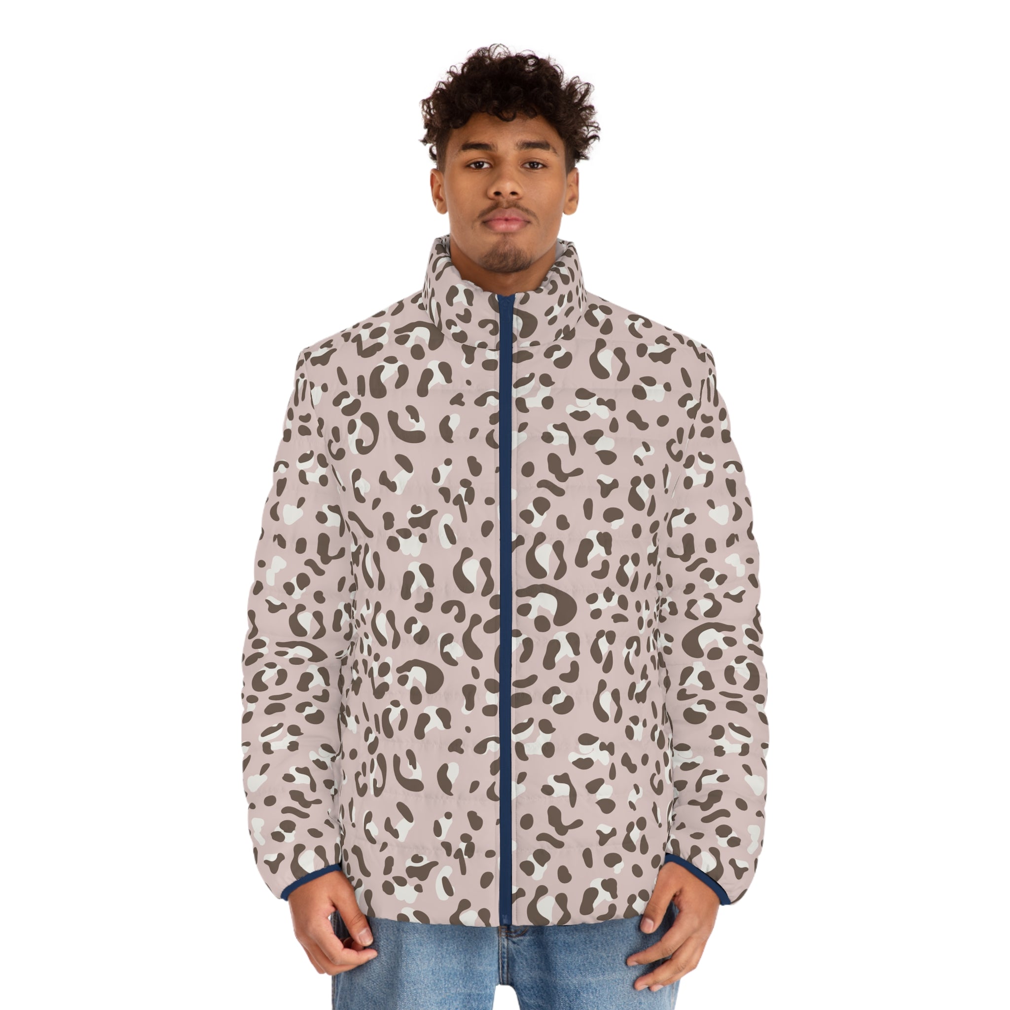 Leopard Print Puffer Jacket, Artsulli - Art is Long, Life is Short, All Over Prints, , , , , , , 