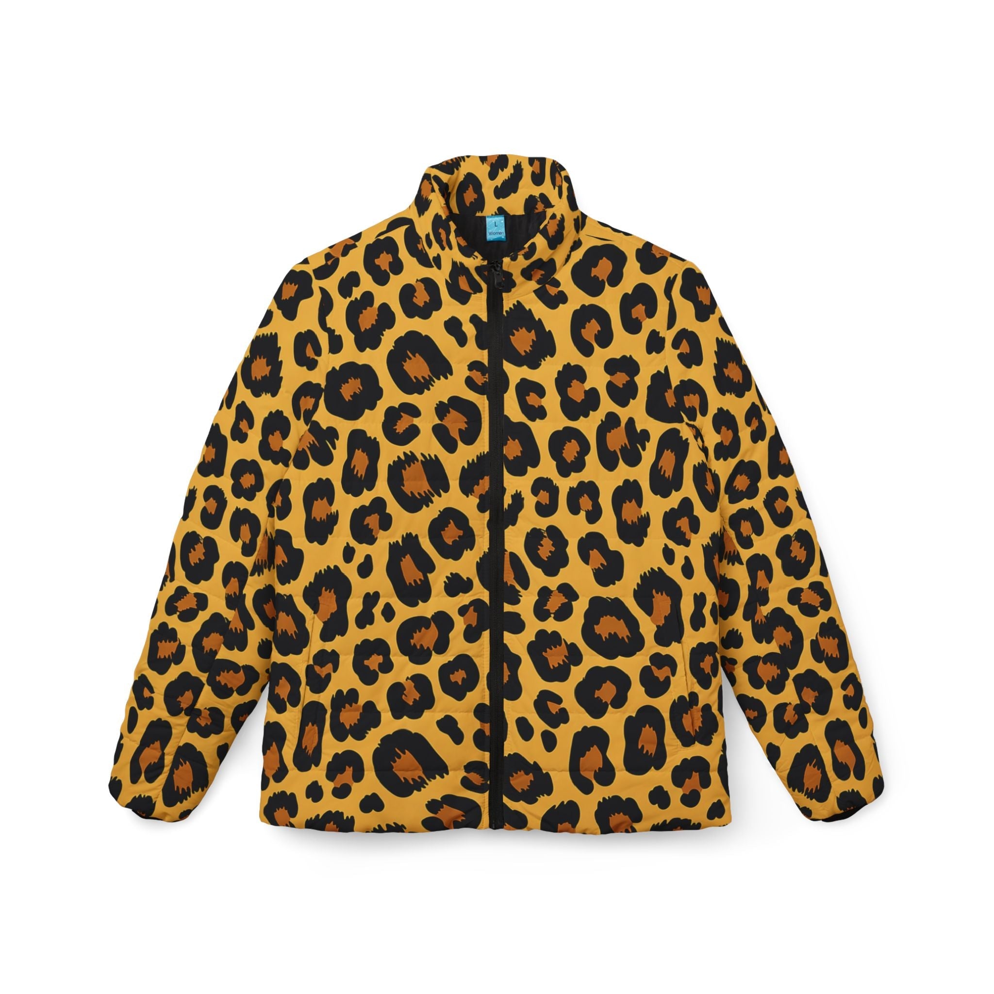 Printify Leopard Print Puffer Jacket 2025