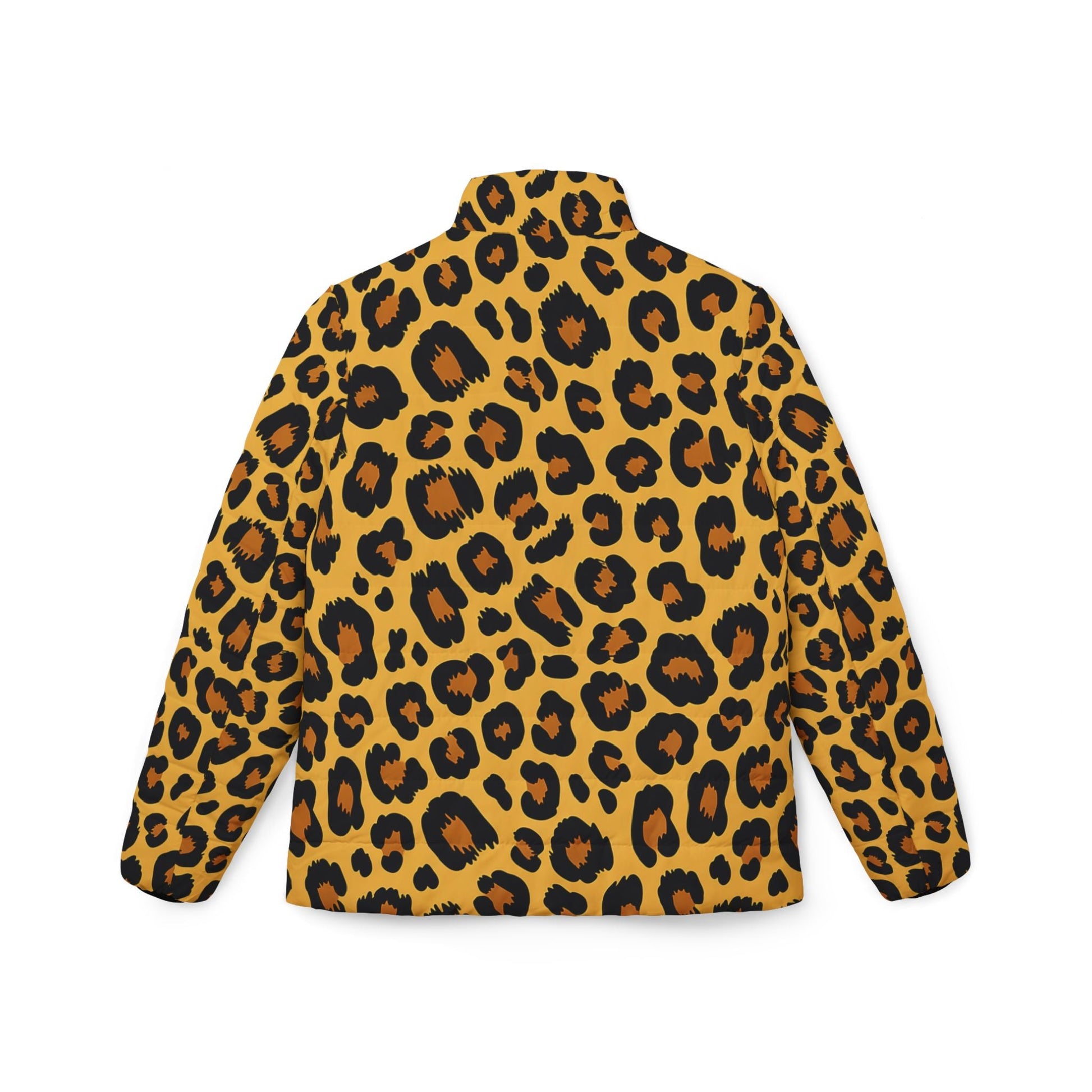 Leopard Print Puffer Jacket, Artsulli - Art is Long, Life is Short, All Over Prints, , , , , , , 