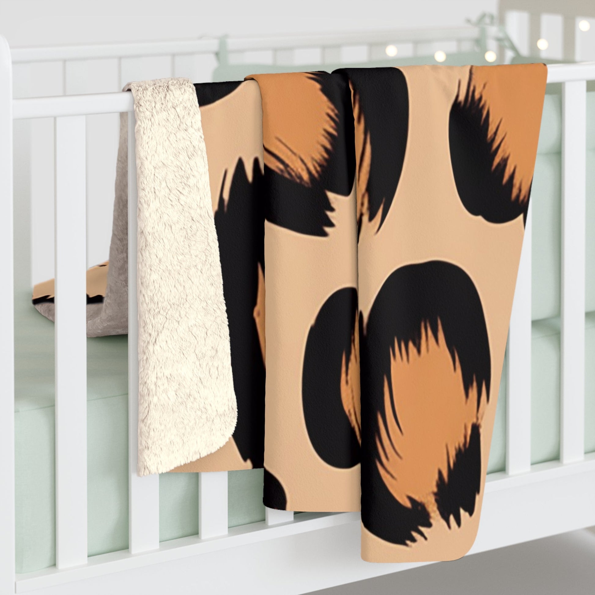 Leopard Print Sherpa Fleece Blanket, Artsulli - Art is Long, Life is Short, Home Decor, , , , , , , 