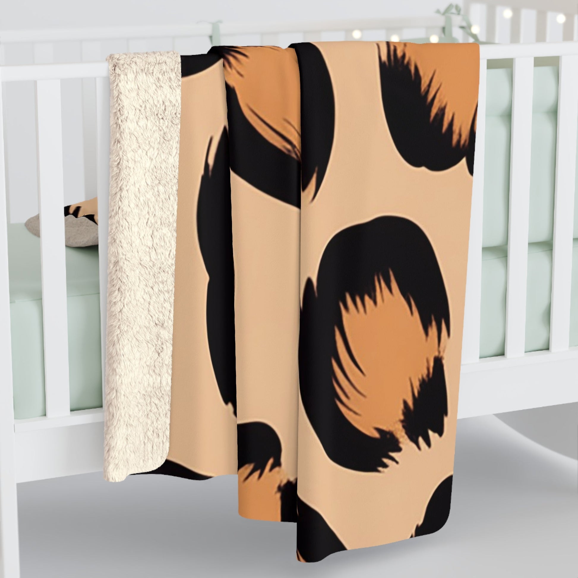 Leopard Print Sherpa Fleece Blanket, Artsulli - Art is Long, Life is Short, Home Decor, , , , , , , 