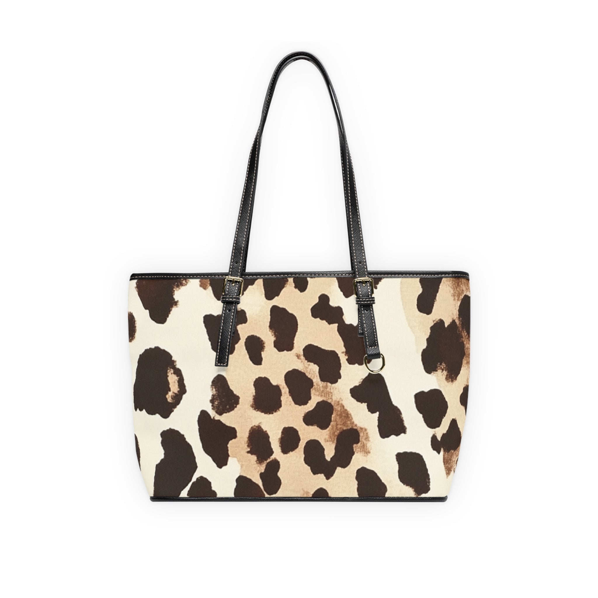 Leopard Print Shoulder Bag, Artsulli - Art is Long, Life is Short, Bags, Size, 16" x 10", Color, Black, , , 13235633776066979266