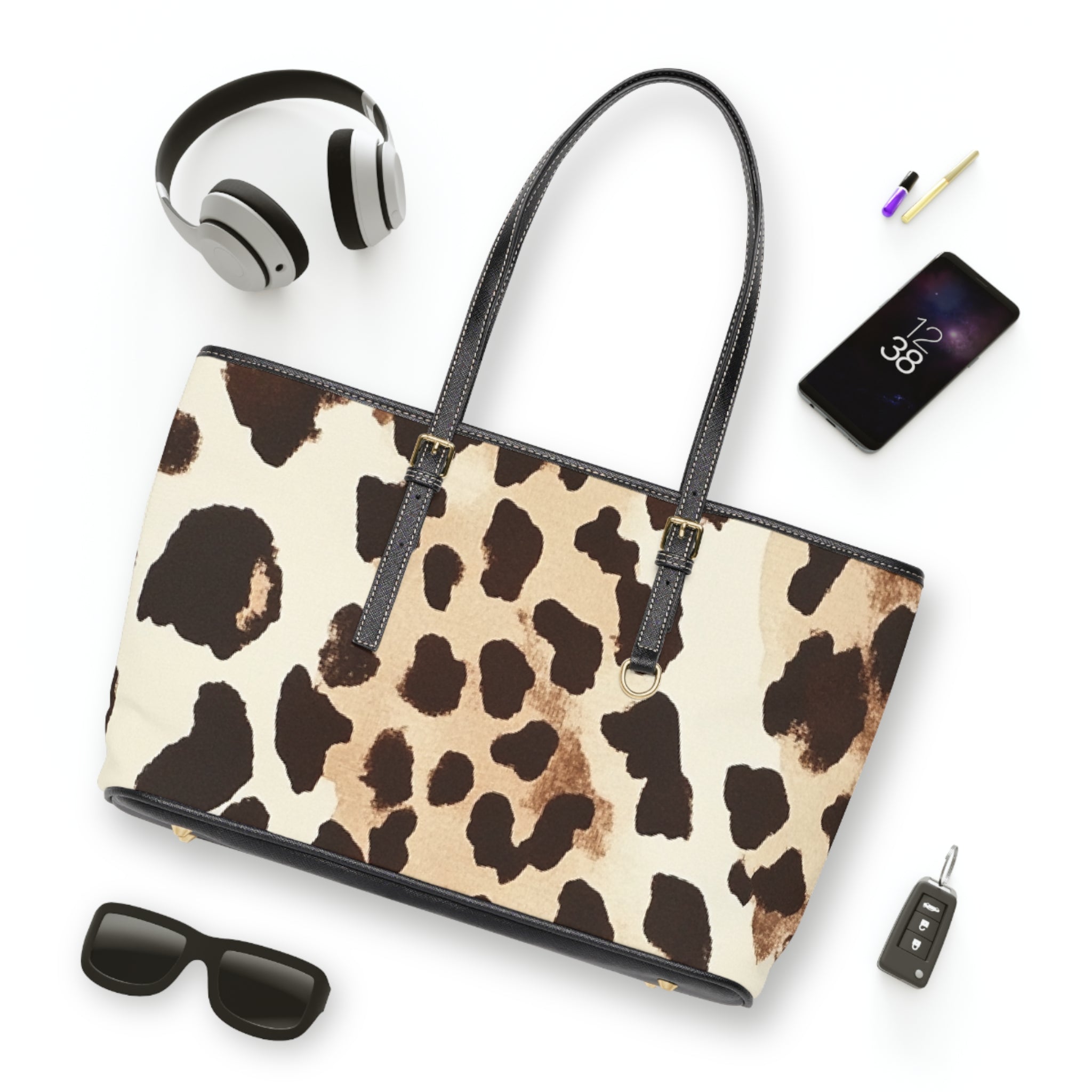 Leopard Print Shoulder Bag, Artsulli - Art is Long, Life is Short, Bags, , , , , , , 