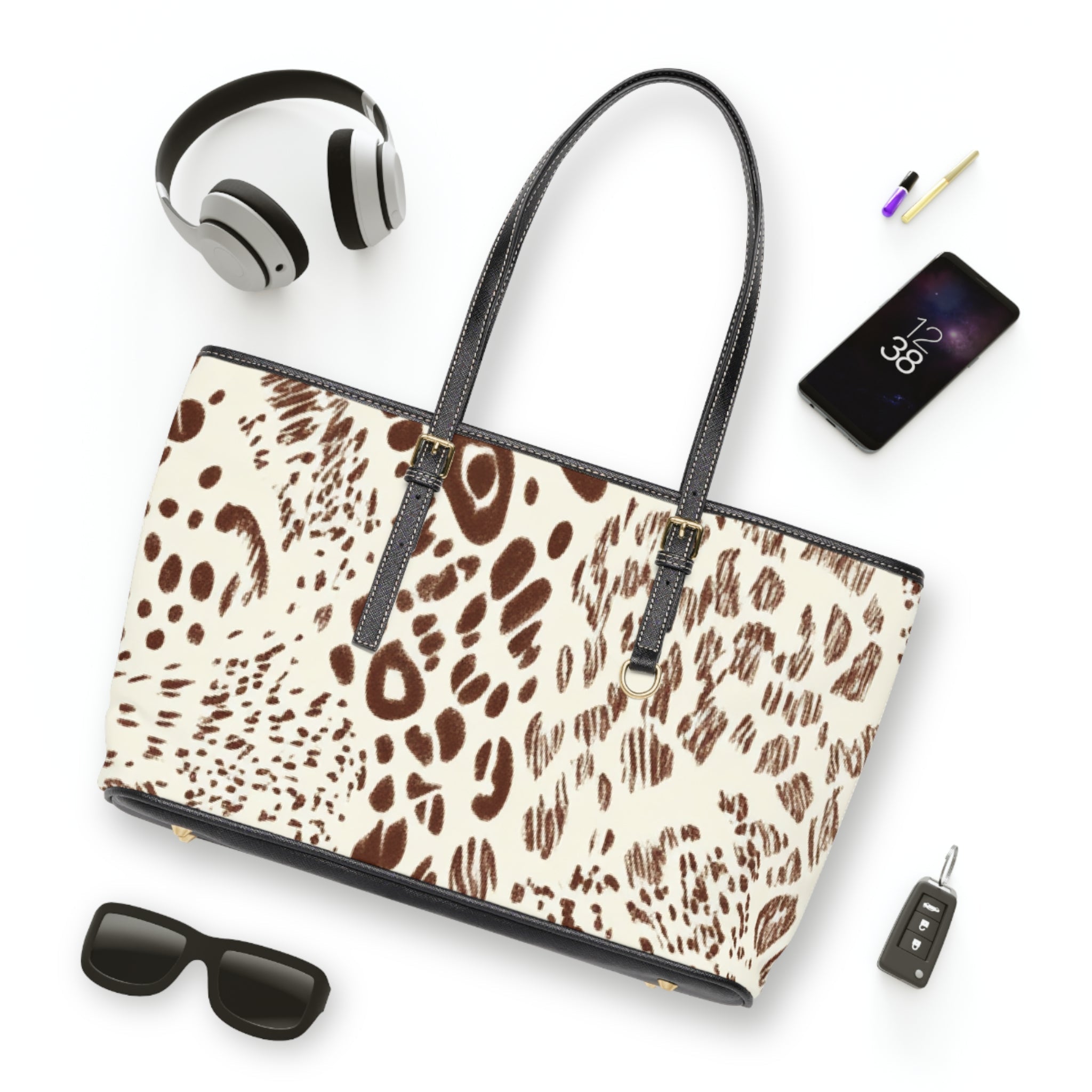 Leopard Print Shoulder Bag, Artsulli - Art is Long, Life is Short, Bags, , , , , , , 