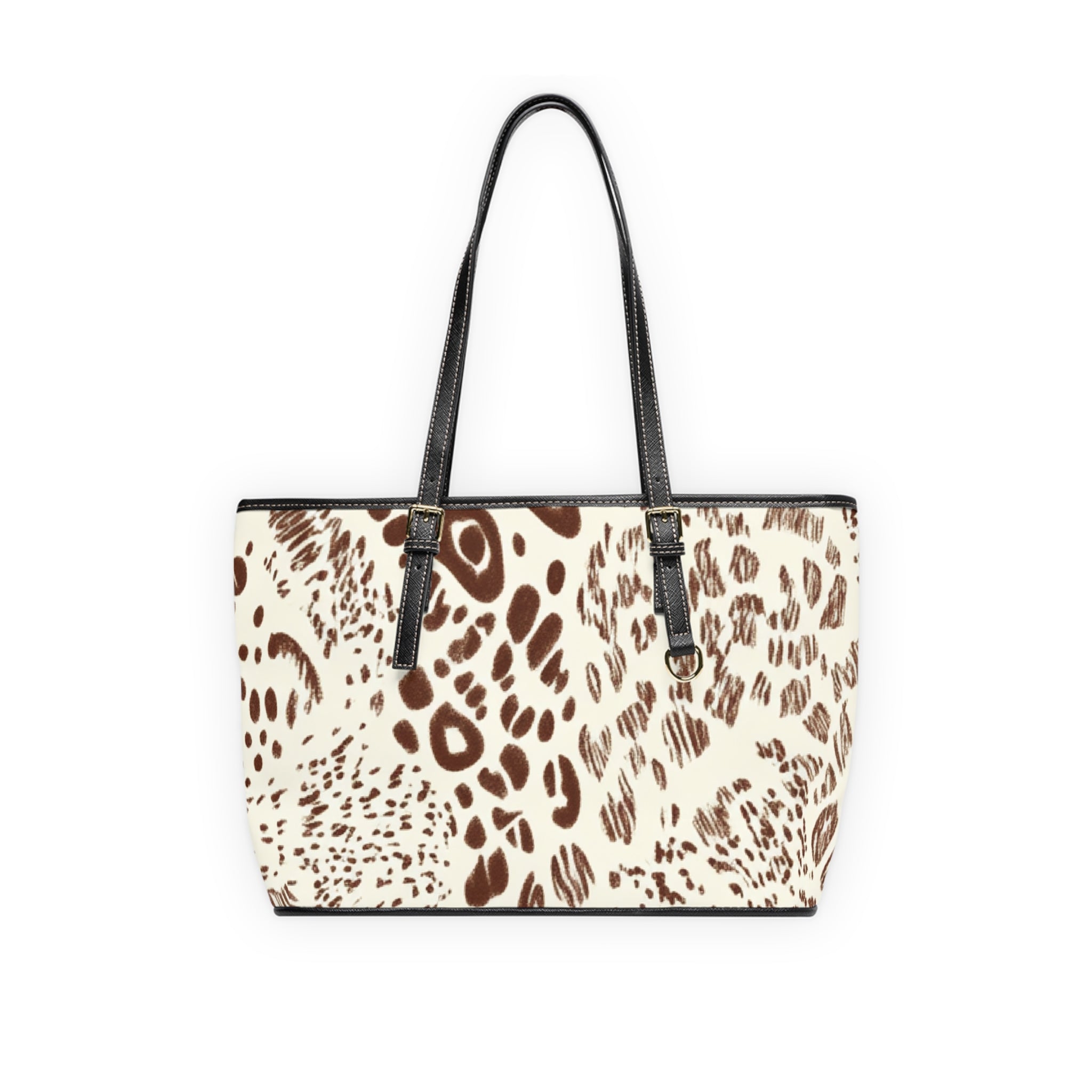 Leopard Print Shoulder Bag, Artsulli - Art is Long, Life is Short, Bags, Size, 16" x 10", Color, Black, , , 30227733500746615613