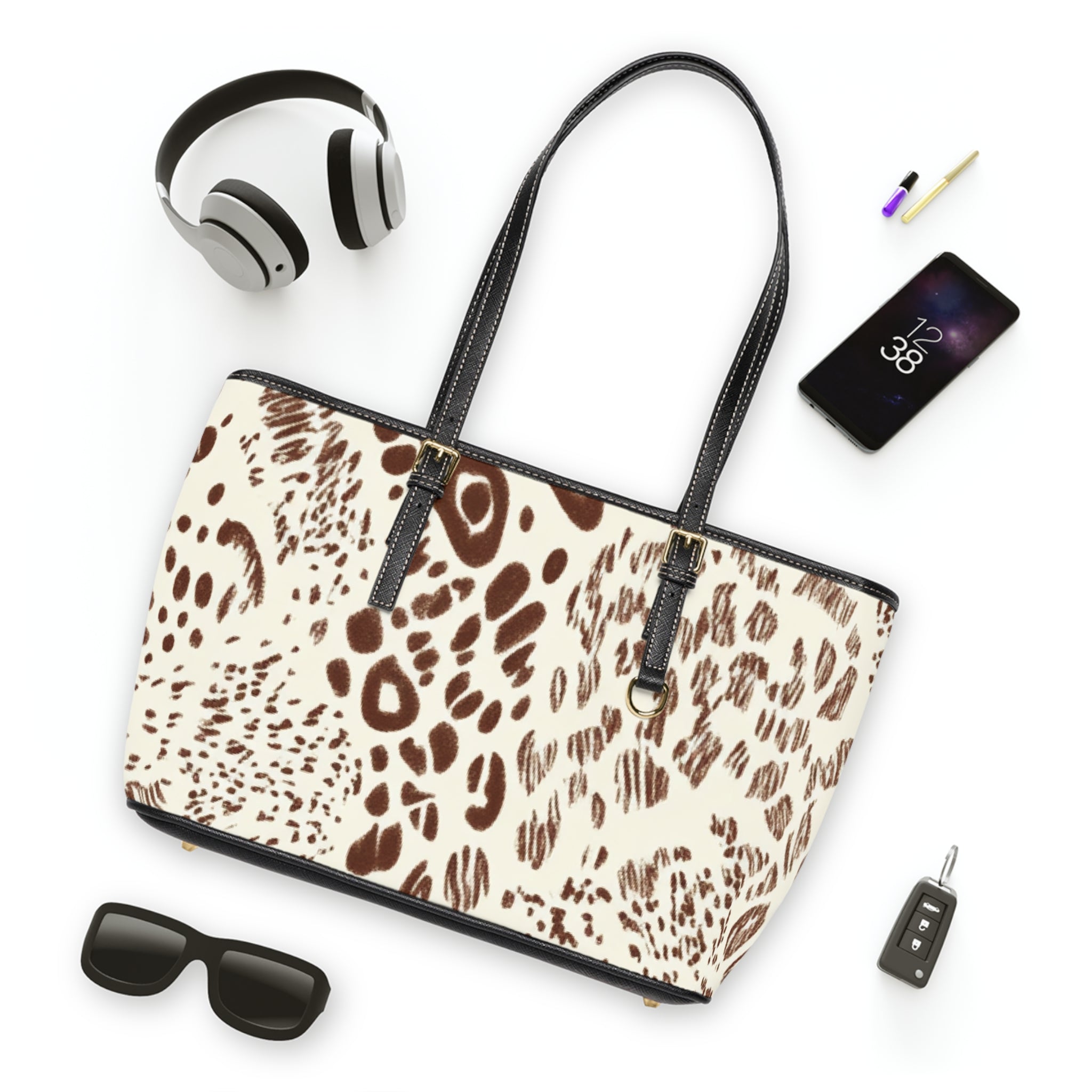 Leopard Print Shoulder Bag, Artsulli - Art is Long, Life is Short, Bags, , , , , , , 