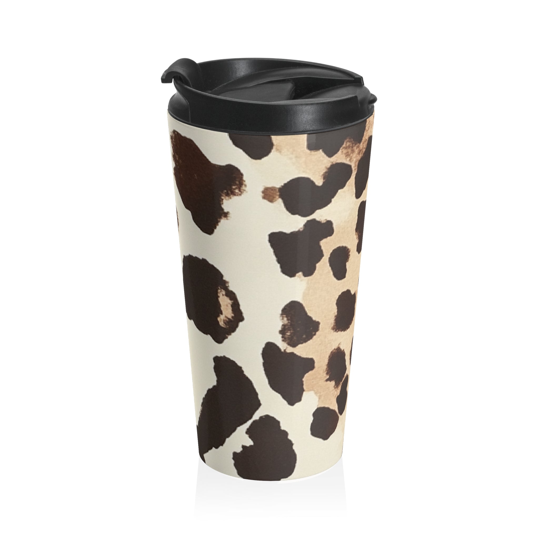 Leopard Print Stainless Steel Travel Mug, Artsulli - Art is Long, Life is Short, Mug, , , , , , , 