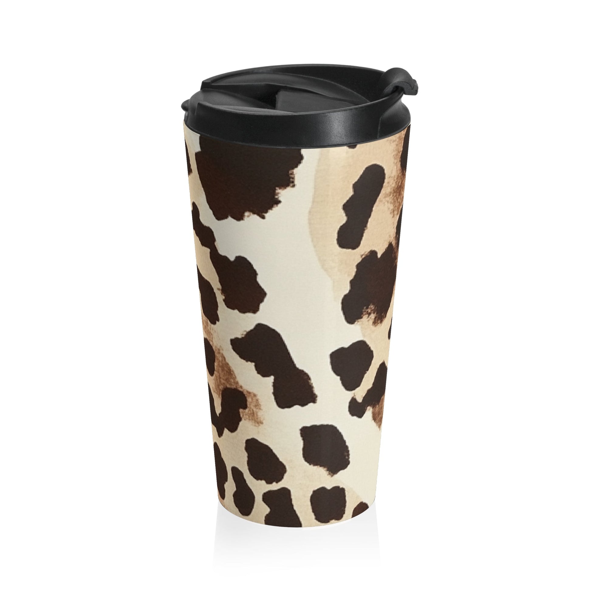 Leopard Print Stainless Steel Travel Mug, Artsulli - Art is Long, Life is Short, Mug, , , , , , , 