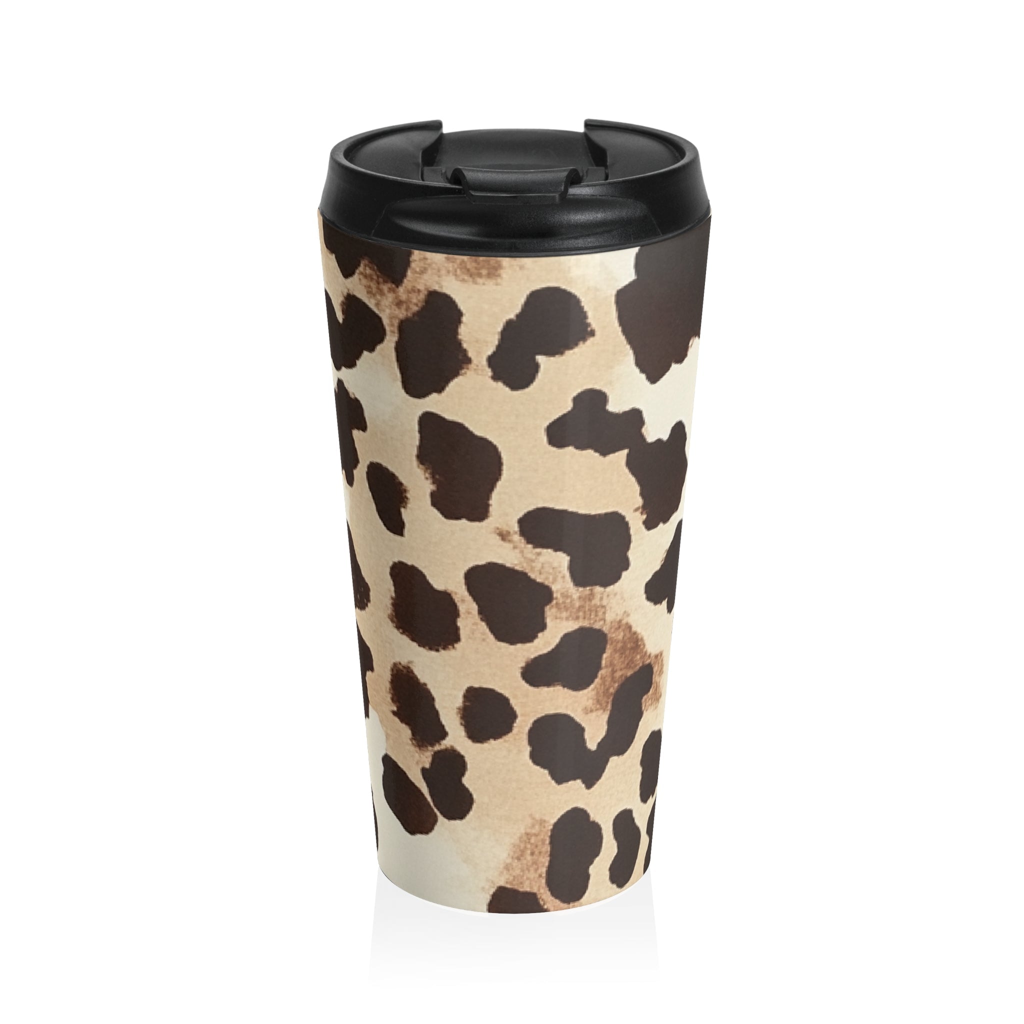 Printify Leopard Print Stainless Steel Travel Mug 2025