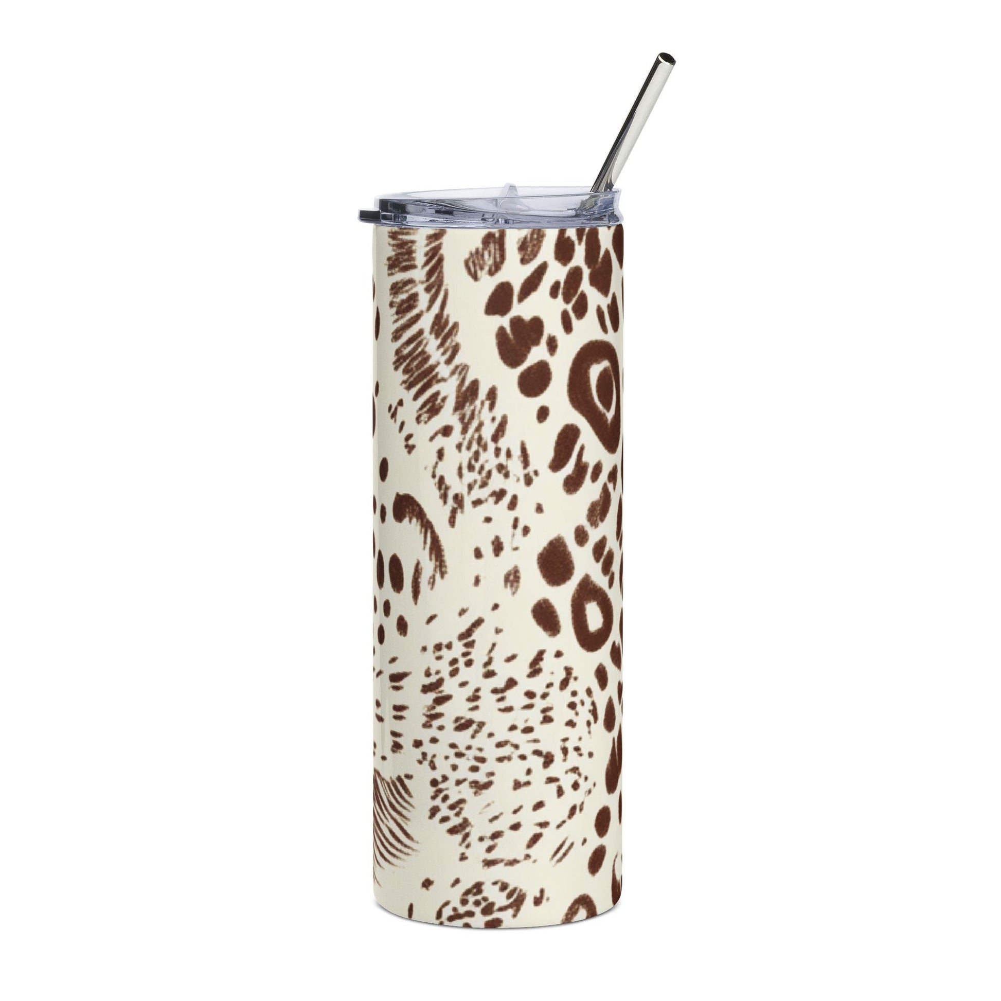 Leopard Print Stainless Steel Tumbler, Artsulli - Art is Long, Life is Short, Mug, , , , , , , 