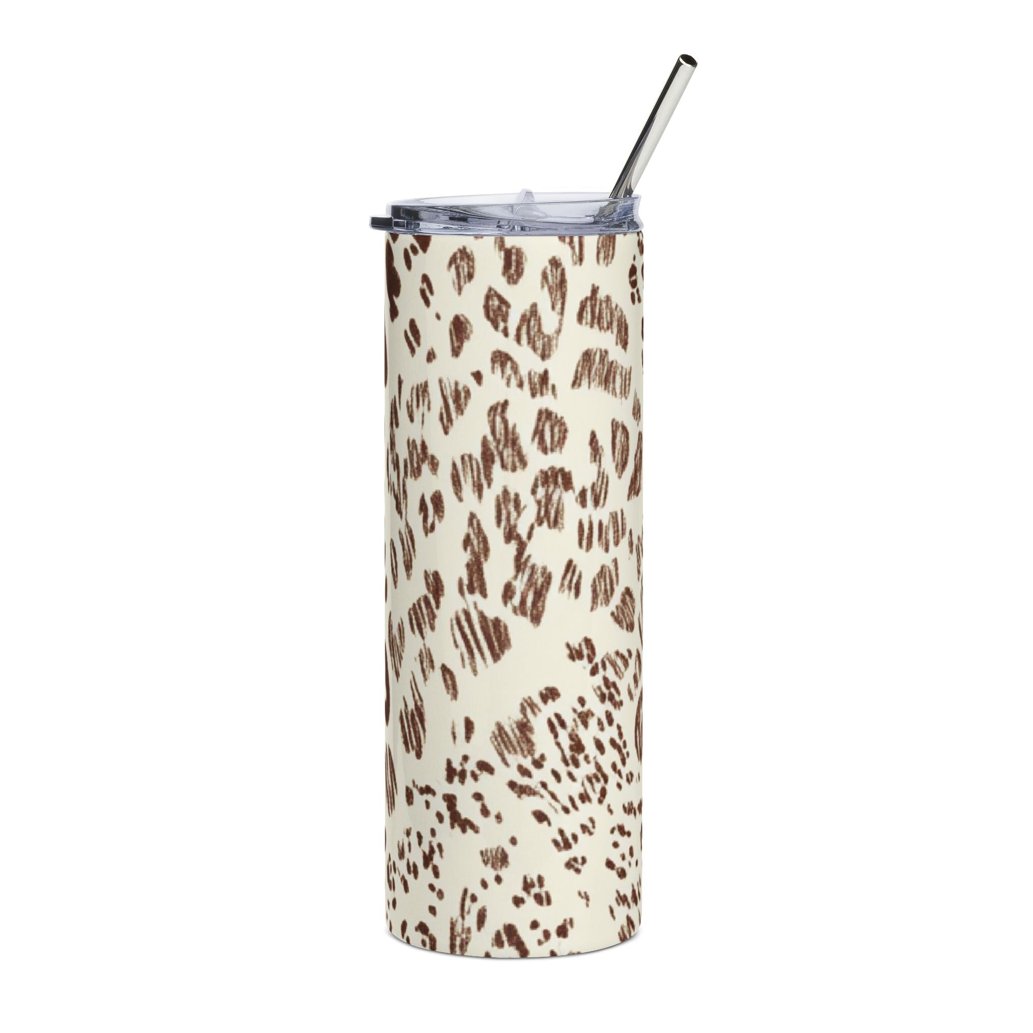 Leopard Print Stainless Steel Tumbler, Artsulli - Art is Long, Life is Short, Mug, , , , , , , 