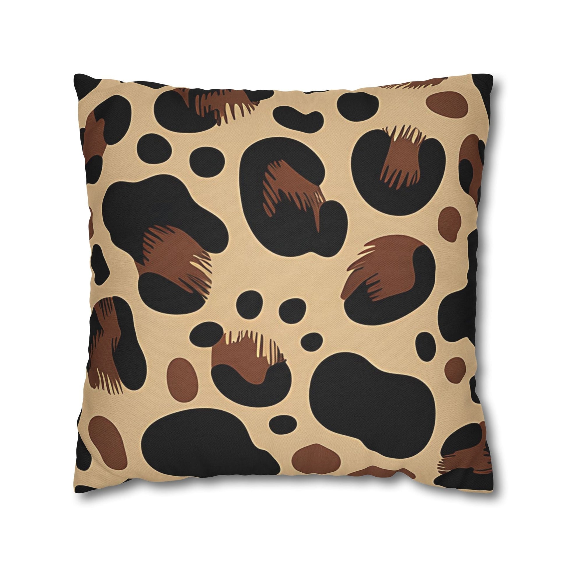 Leopard Print Throw Pillow, Artsulli - Art is Long, Life is Short, Home Decor, Size, 20" × 20", , , , , 15266238140751992401