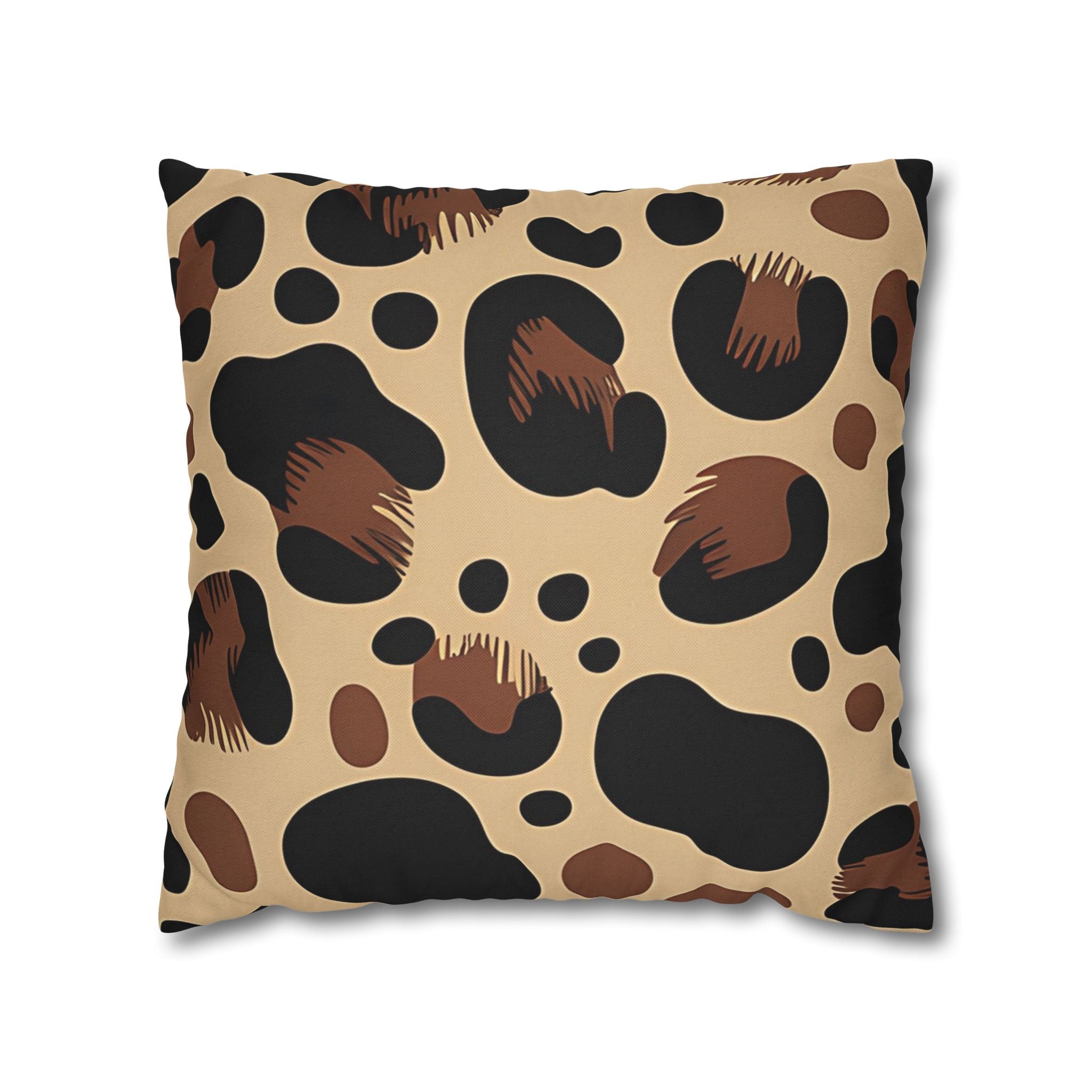 Leopard Print Throw Pillow, Artsulli - Art is Long, Life is Short, Home Decor, Size, 18" × 18", , , , , 21157139281568225625