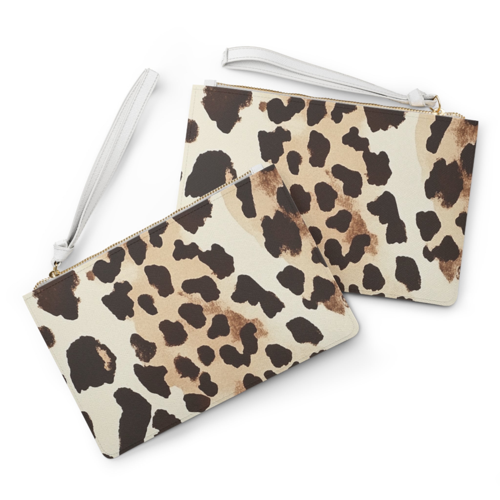 Leopard Print Wristlet Clutch Bag, Artsulli - Art is Long, Life is Short, Bags, , , , , , , 