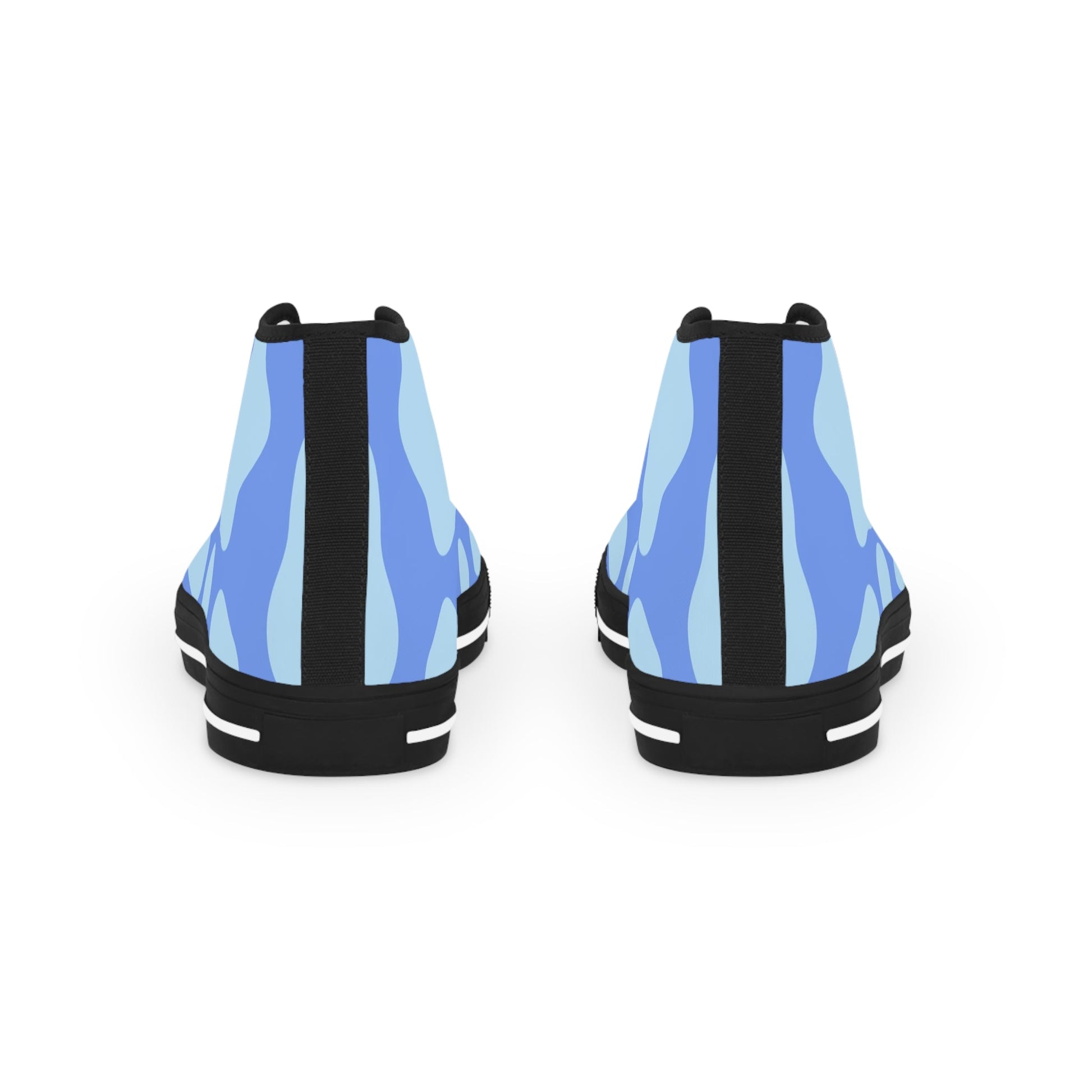 Light Blue Abstract High Top Sneakers, Artsulli - Art is Long, Life is Short, Shoes, , , , , , , 