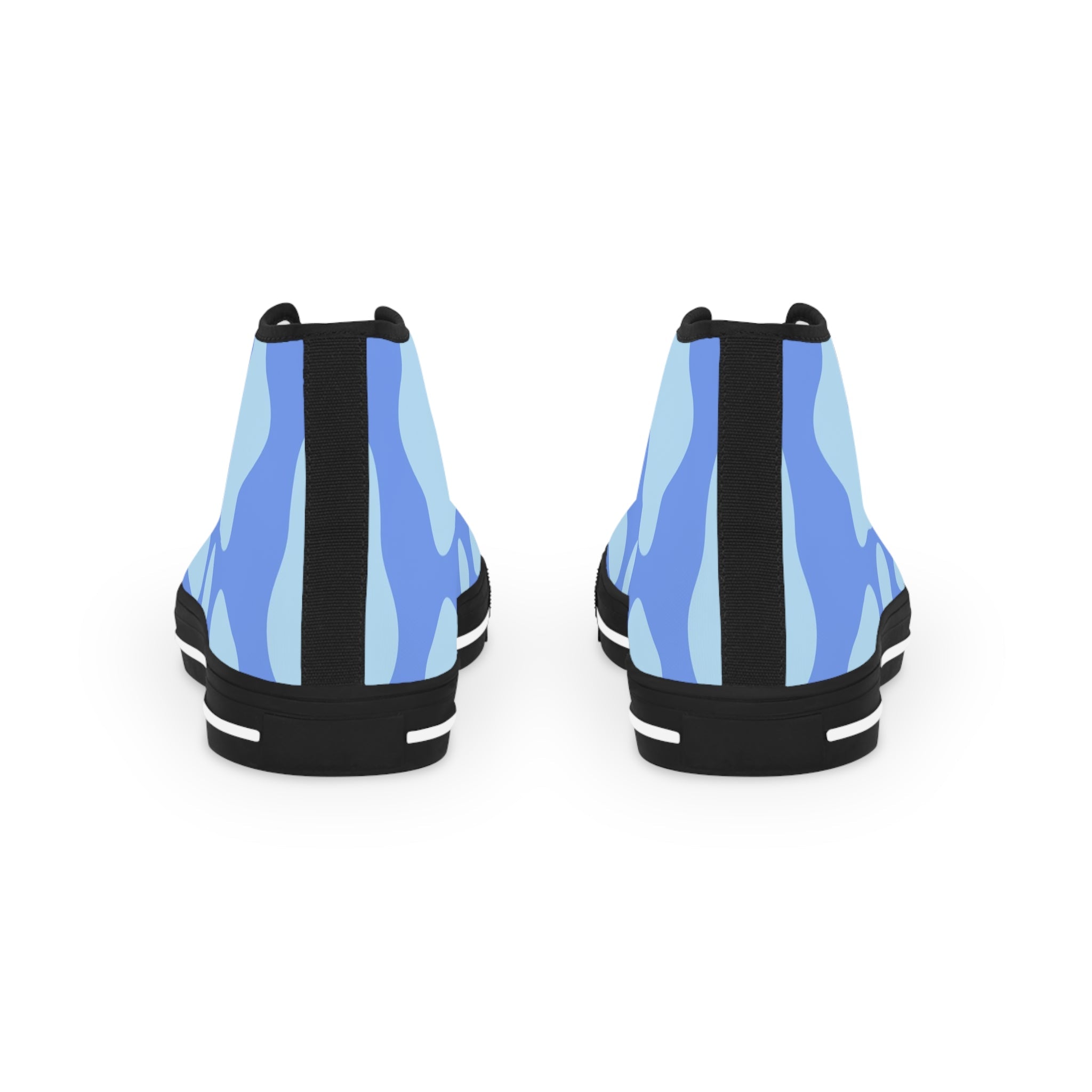 Light Blue Abstract High Top Sneakers, Artsulli - Art is Long, Life is Short, Shoes, , , , , , , 