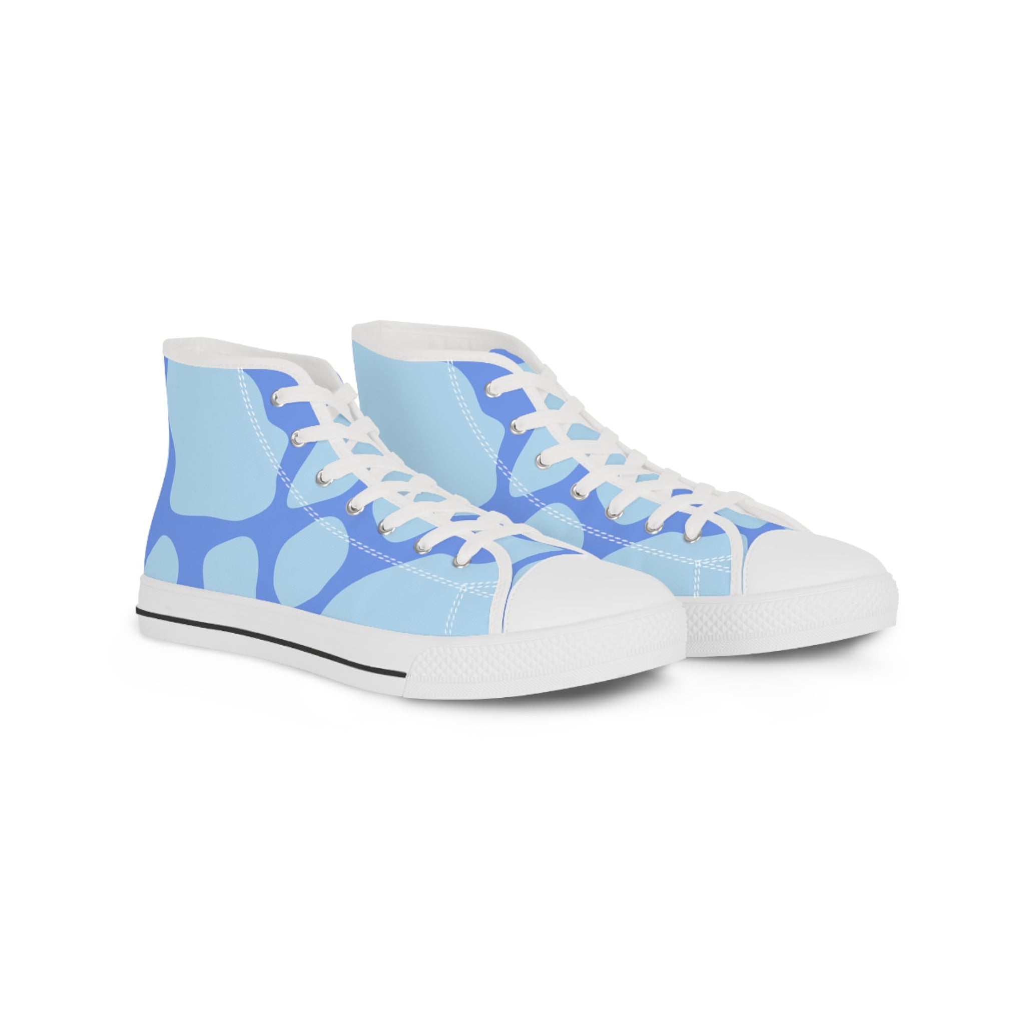 Printify Light Blue Abstract High Top Sneakers 2025