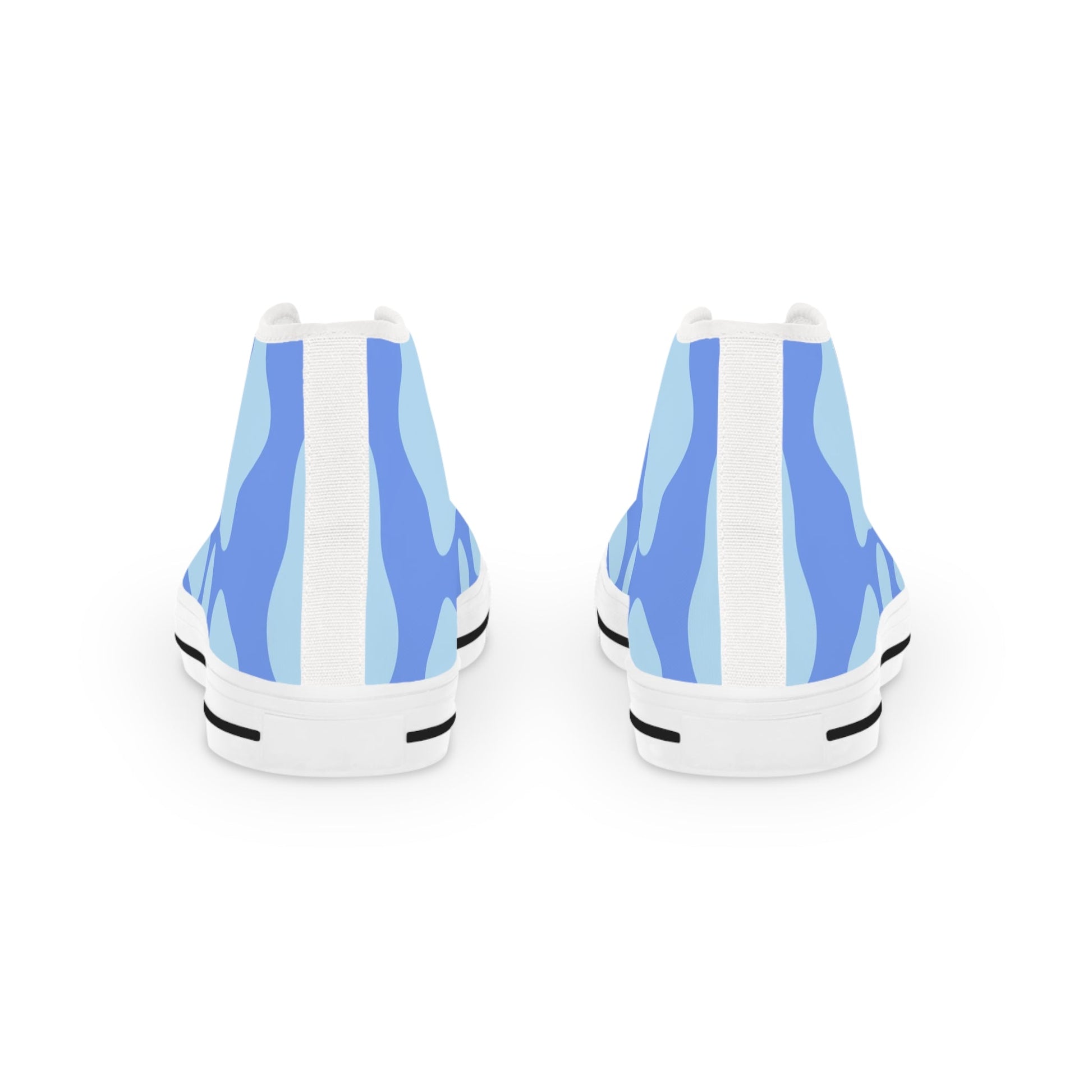 Light Blue Abstract High Top Sneakers, Artsulli - Art is Long, Life is Short, Shoes, , , , , , , 