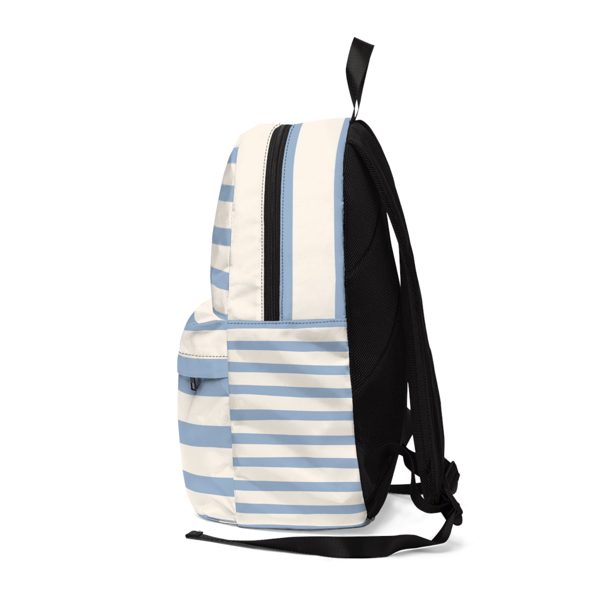 Light Blue and White Striped Backpack, Artsulli - Art is Long, Life is Short, Bags, , , , , , , 