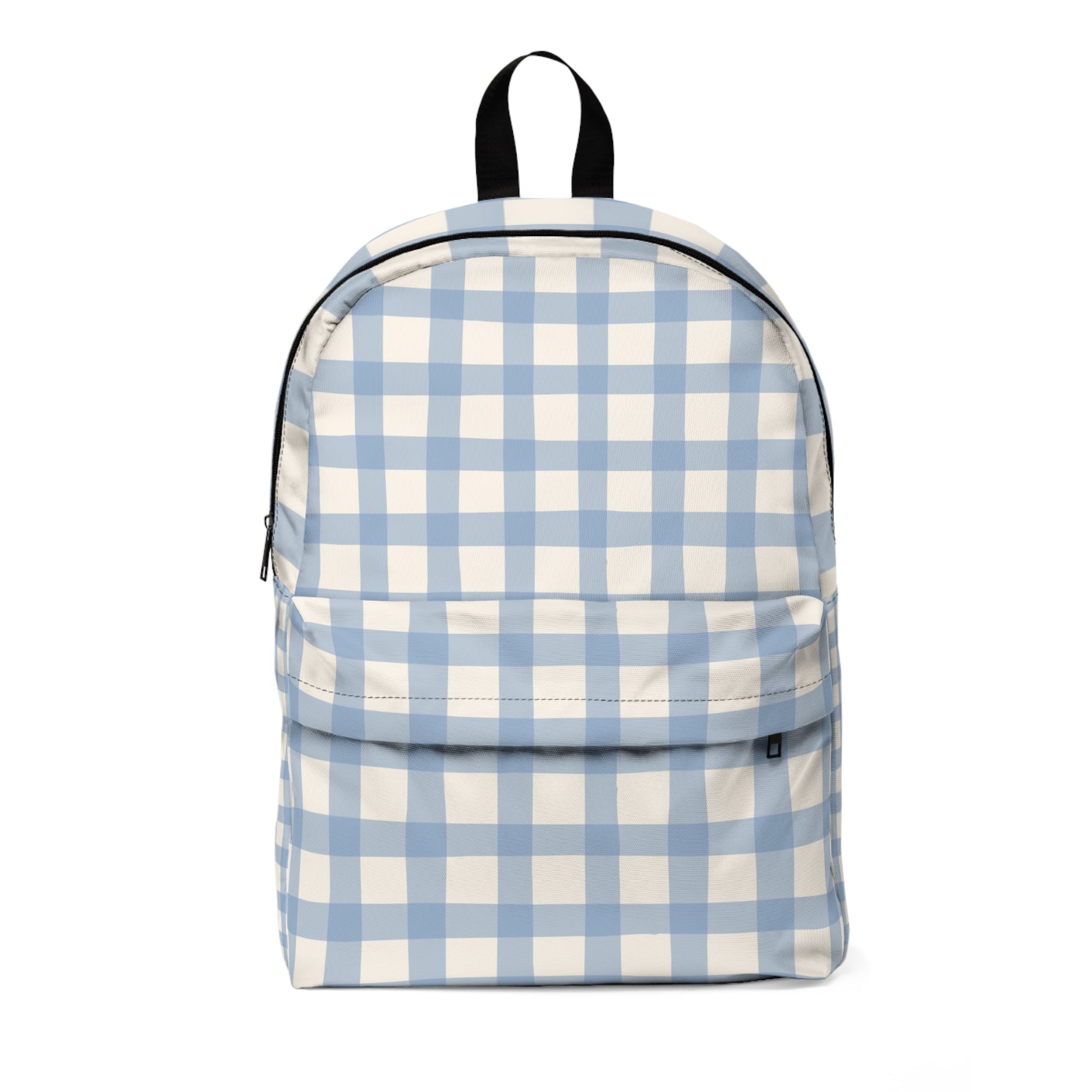 Light Blue Gingham Backpack, Artsulli - Art is Long, Life is Short, Bags, Size, One size, , , , , 15619915509835090738