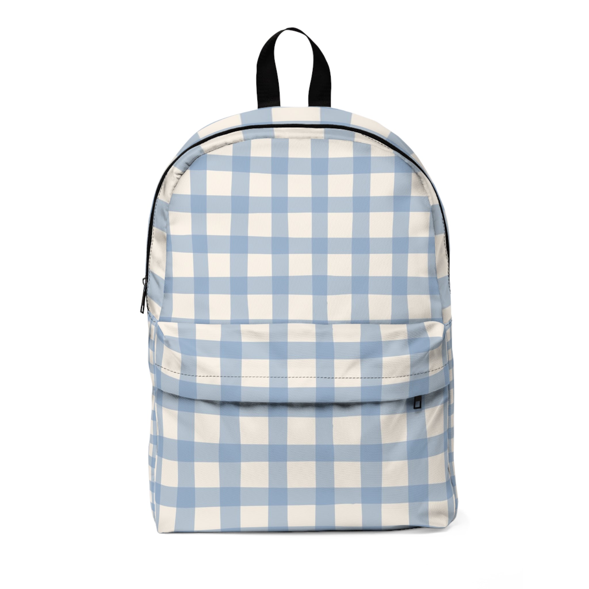 Light Blue Gingham Backpack, Artsulli - Art is Long, Life is Short, Bags, Size, One size, , , , , 15619915509835090738