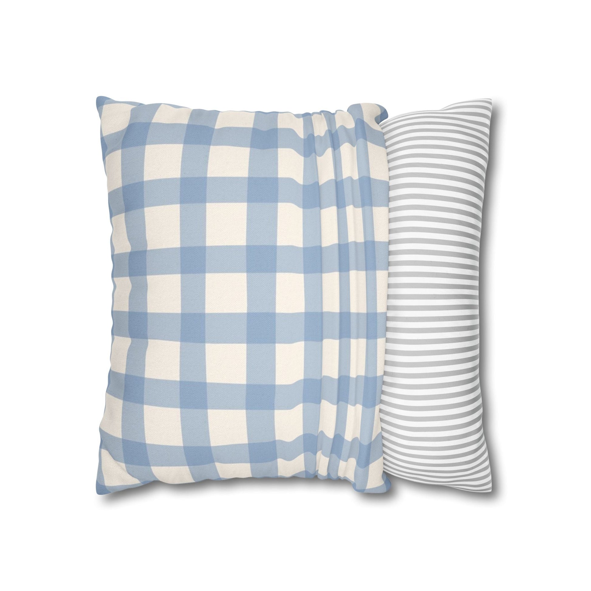 Light Blue Gingham Throw Pillow, Artsulli - Art is Long, Life is Short, Home Decor, , , , , , , 