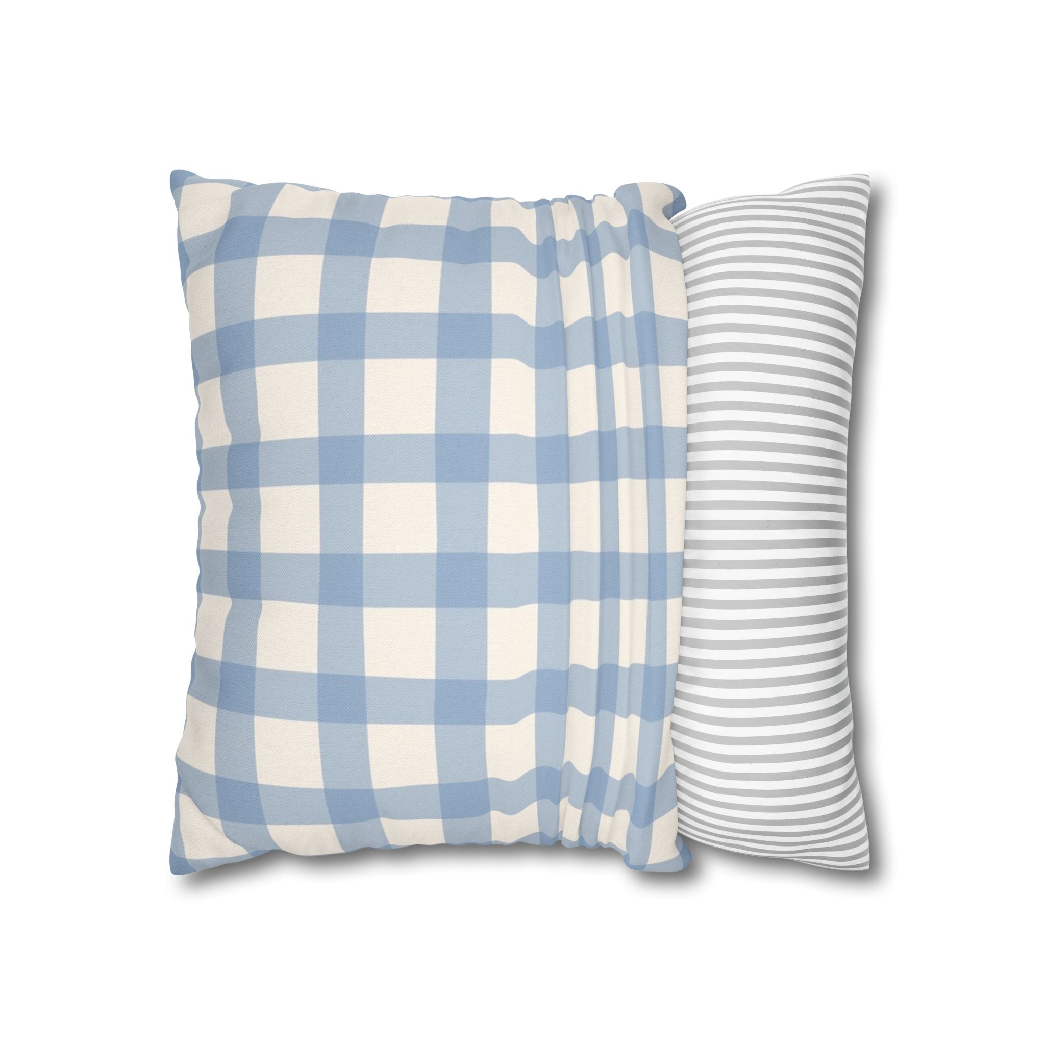 Light Blue Gingham Throw Pillow, Artsulli - Art is Long, Life is Short, Home Decor, , , , , , , 
